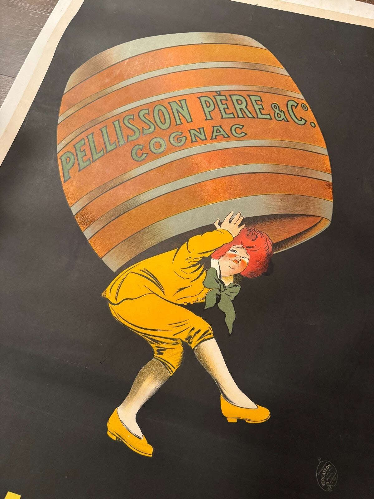 Original Vintage Cognac Pellisson Large Poster by Leonetto Cappiello c1920