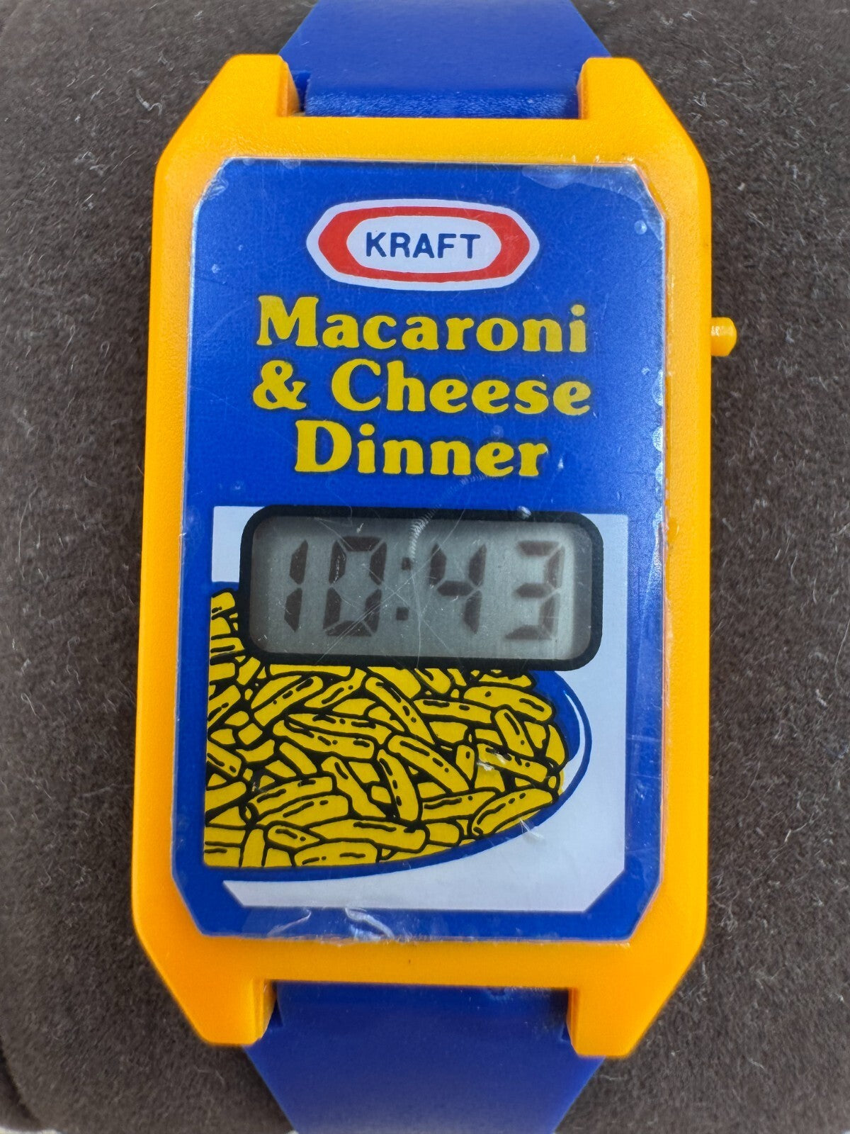 Kraft Macaroni & Cheese Dinner Digital Watch Running with Original Plastic Film