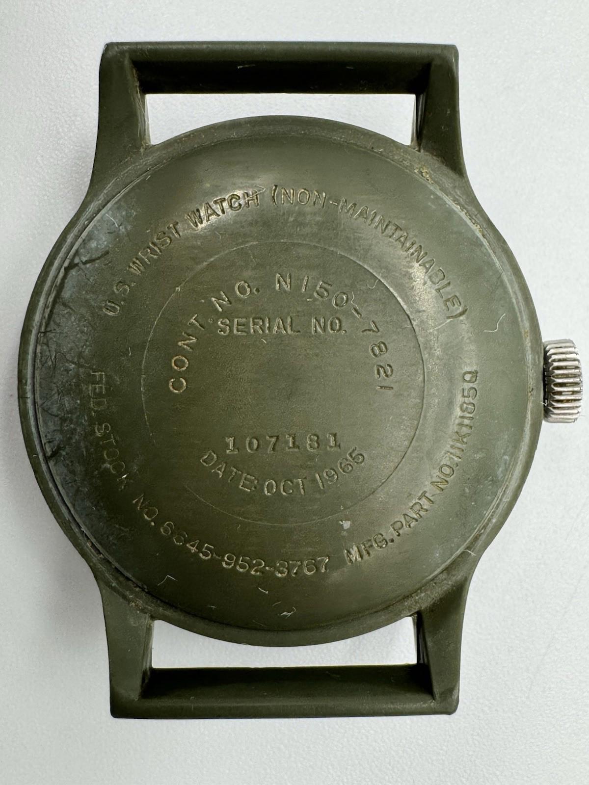 U.S. Military Wrist Watch · October 1965 – Original Issue with Strap