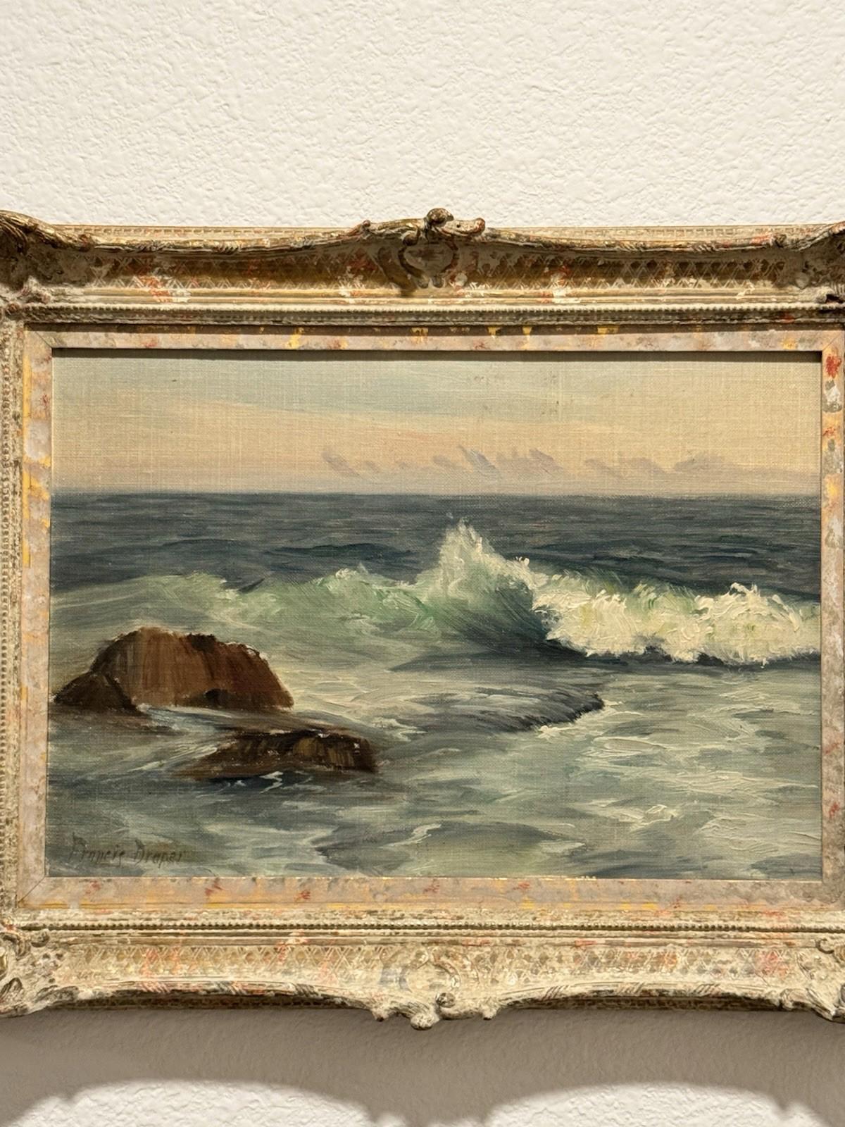 Francis Draper Signed Impressionist Seascape Oil Painting CA