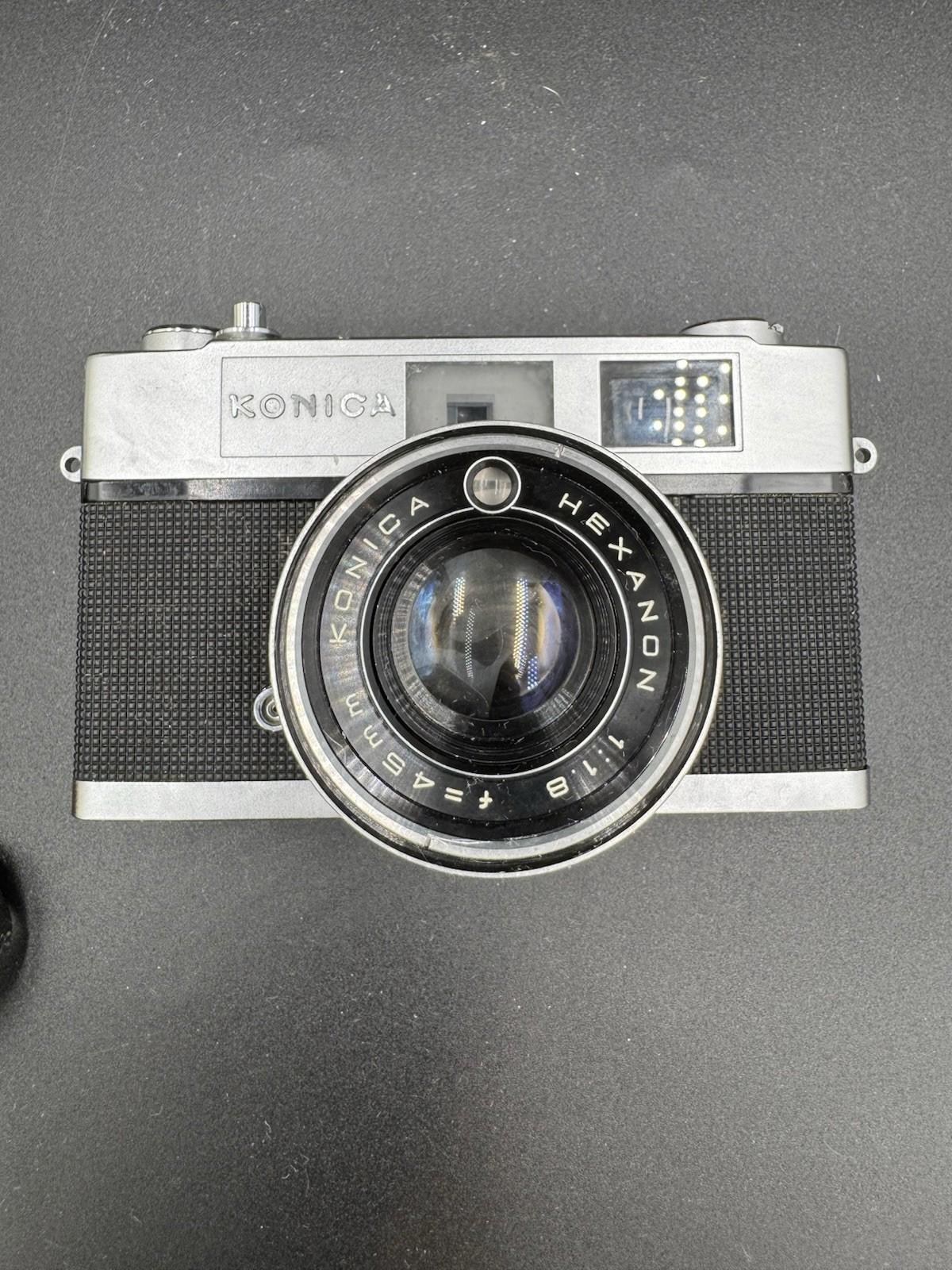 Konica Auto S2 35mm Camera with Hexanon 45mm Lens & original cover - Untested G