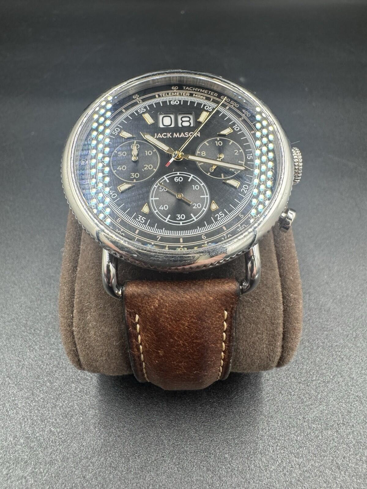 Jack Mason Watch - Avigator Multi-Scale JM-A602-001 Black Dial Sapphire Crystal