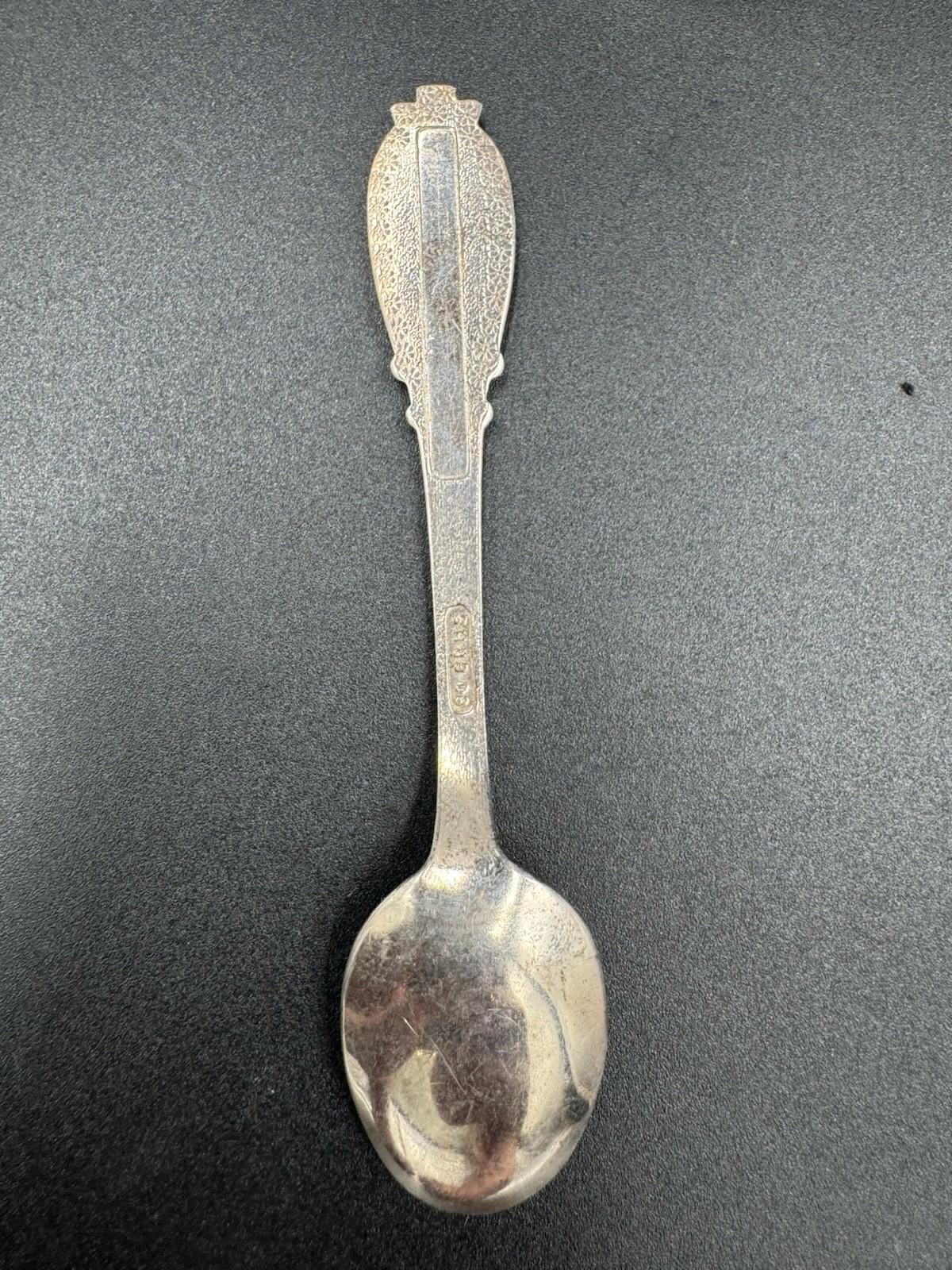 Vintage Norge Norwegian Enamel Souvenir Spoon Silver Plated