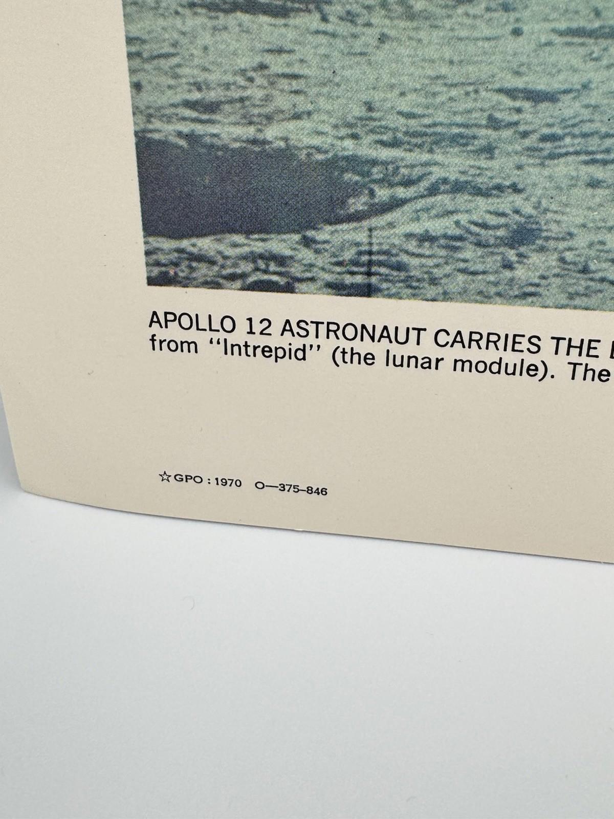 Vintage NASA Apollo 12 Experiments Package Astronaut Lithograph Print 69-HC-1341