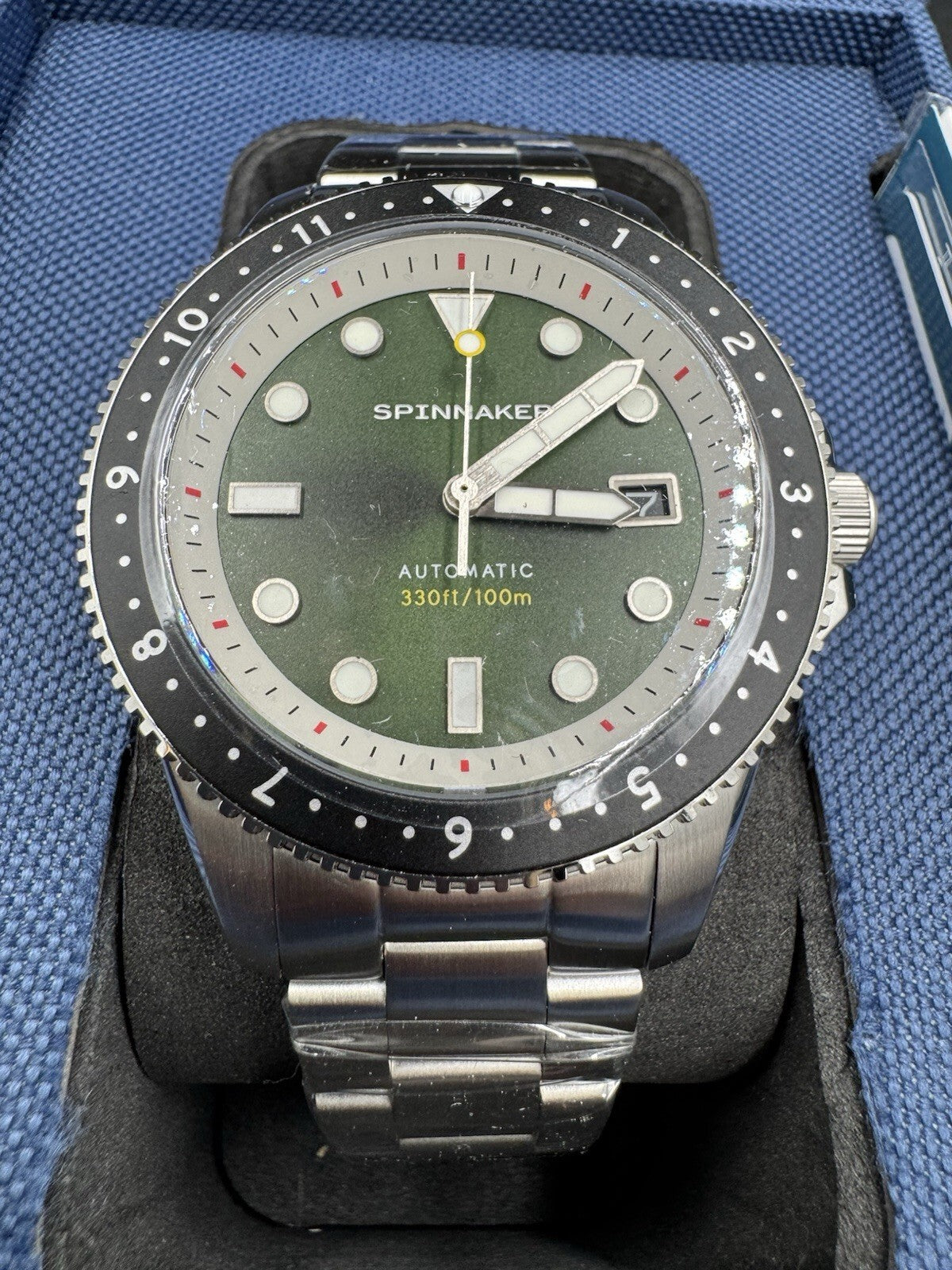 Spinnaker Automatic Green/Stainless Steel | Green Dial Wristwatch SP-5136-22 New