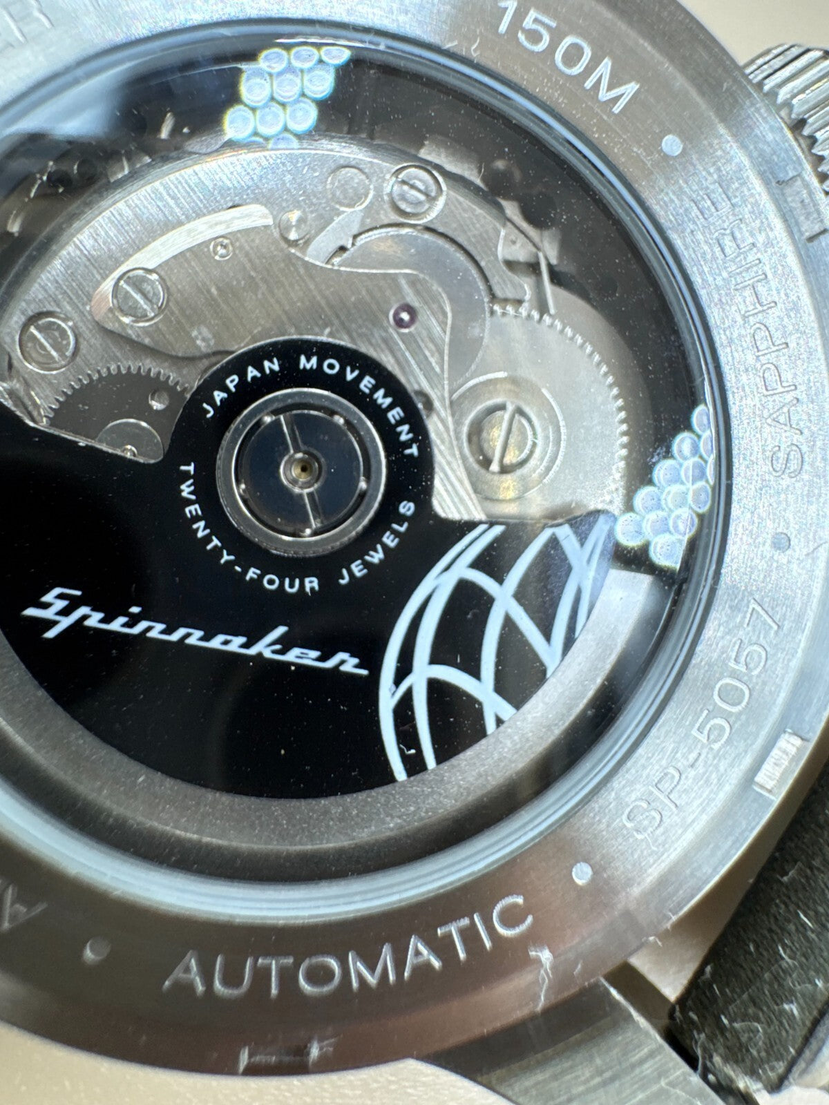 Spinnaker Bradner SP‑5057 Men’s Diver Watch Ink Black Automatic Leather Box Exce