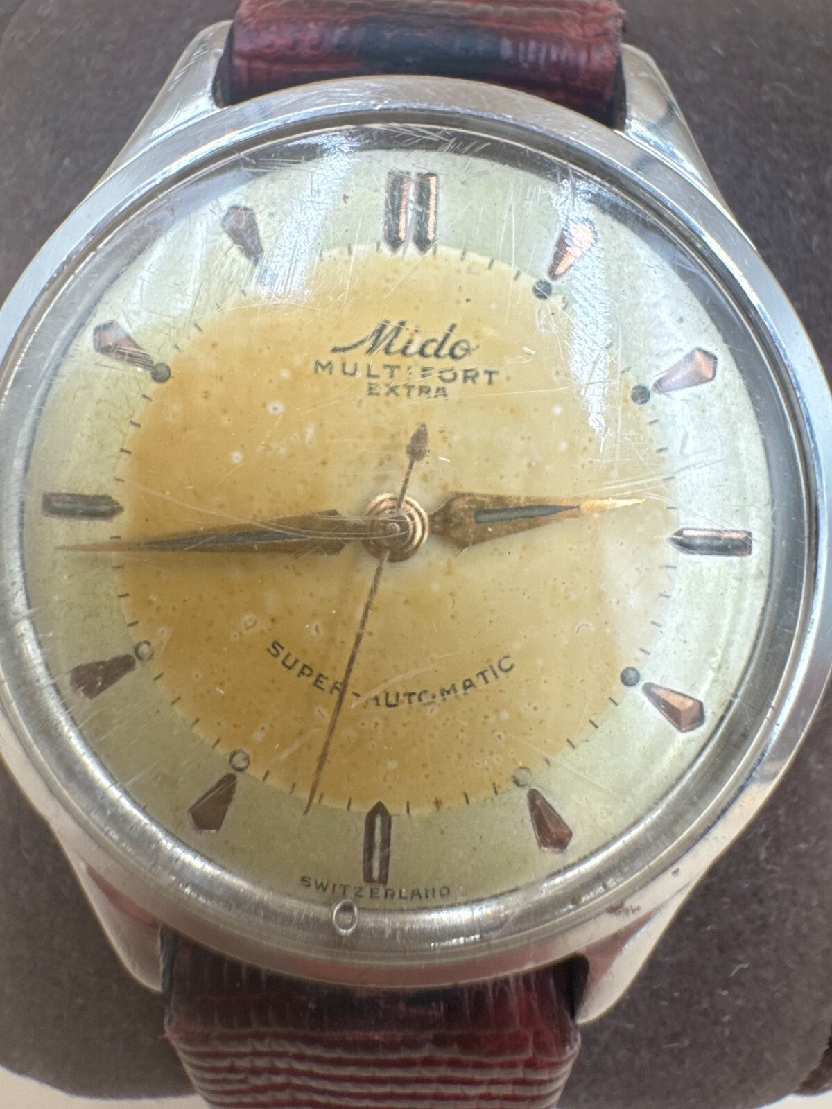 Vintage Mido Multifort Extra Super-Automatic Swiss Mens Watch - Needs Servicing
