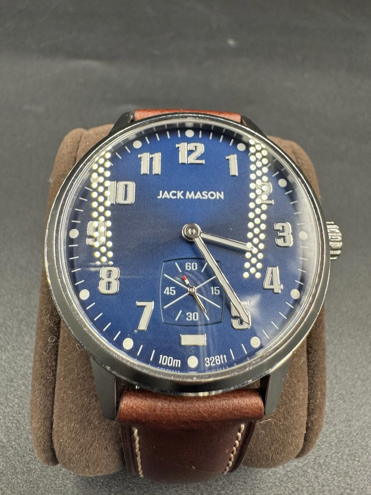 Jack Mason Field Sub Second Quartz 38mm Leather Strap - JM-F111-003 | Great Cond