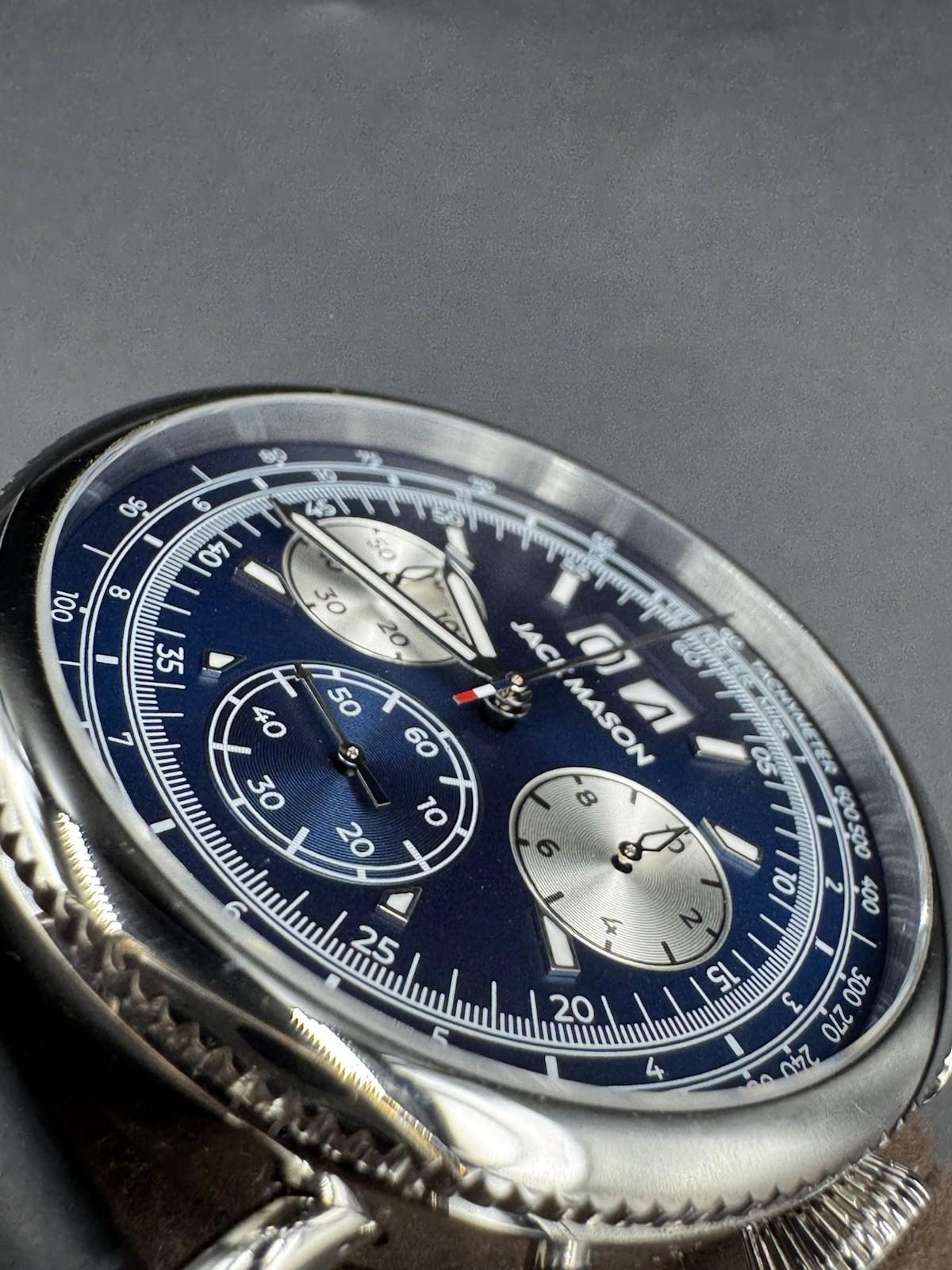 Jack Mason Avigator Chronograph | 45mm | Sapphire Crystal | Brown Leather Very G