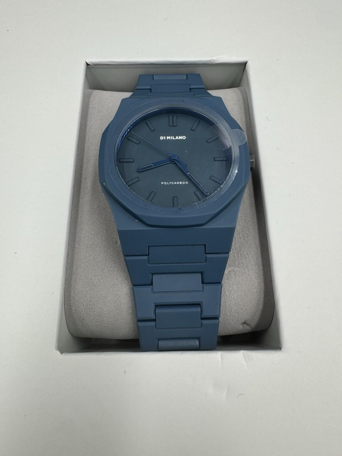 D1 MILANO watch men's PCBJ21 Polycarbon Navy Blue Polycarbonate Brand New Sealed