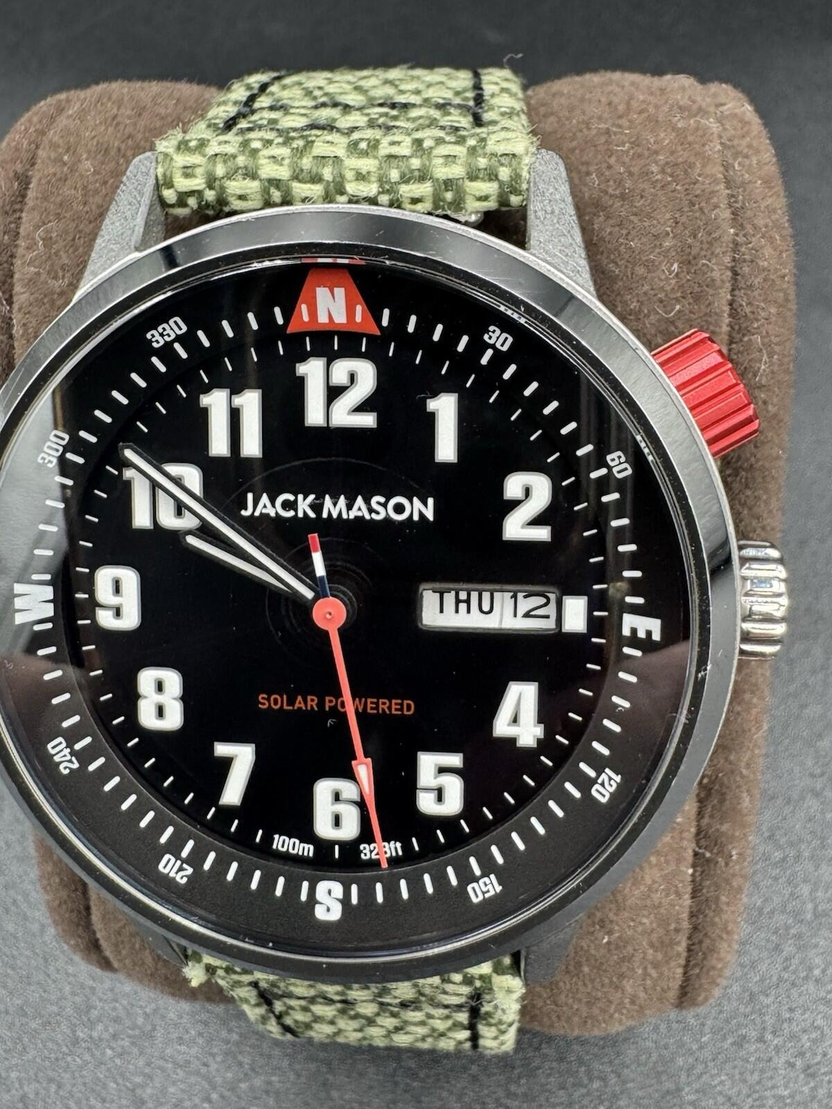 Jack Mason Solar Watch JM-F111-001 Siler Color Men's Recycled Material 100 meter