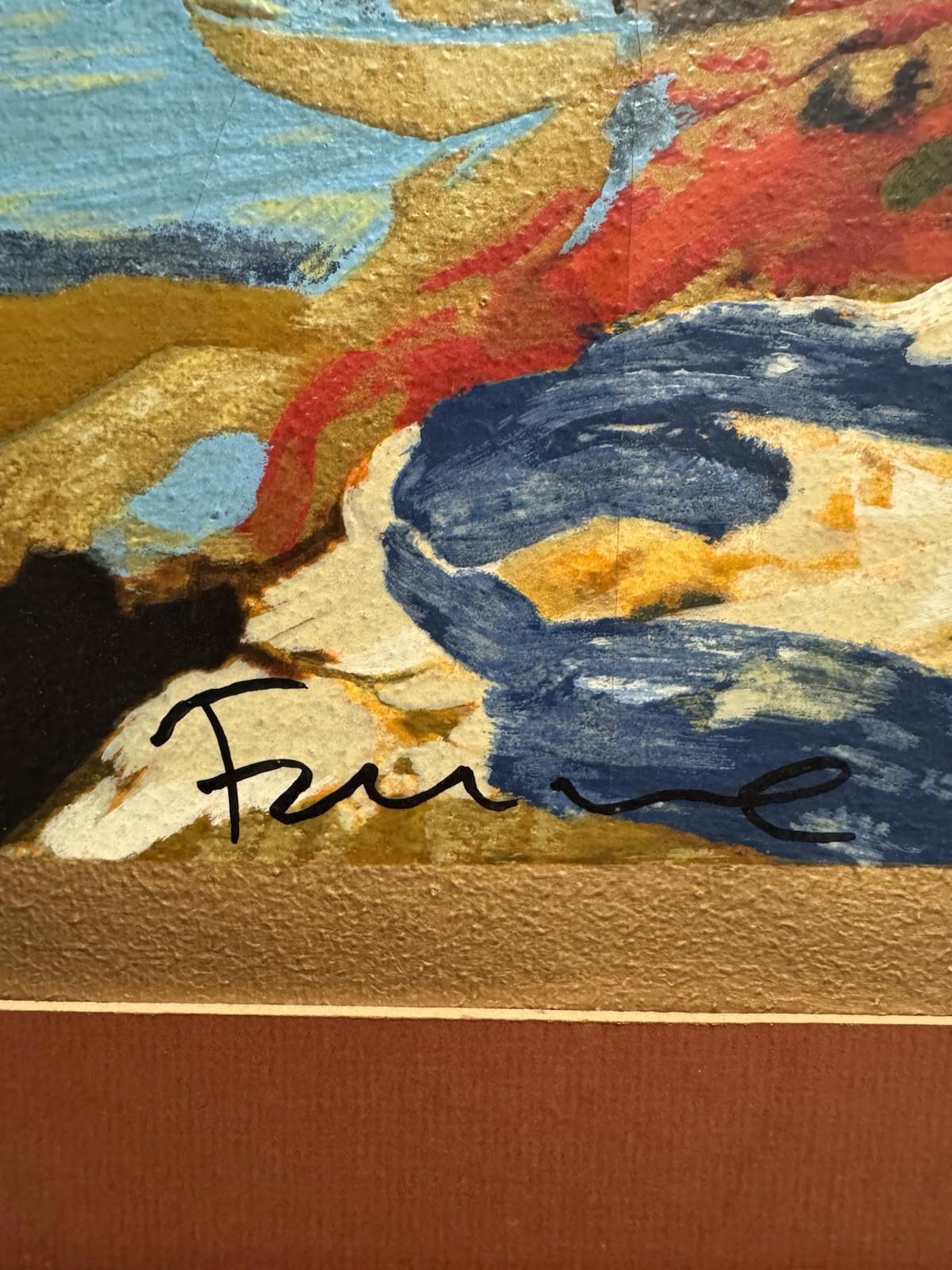 Salvatore Fiume Somale Painting P.A. Controlled Fauve Stamp