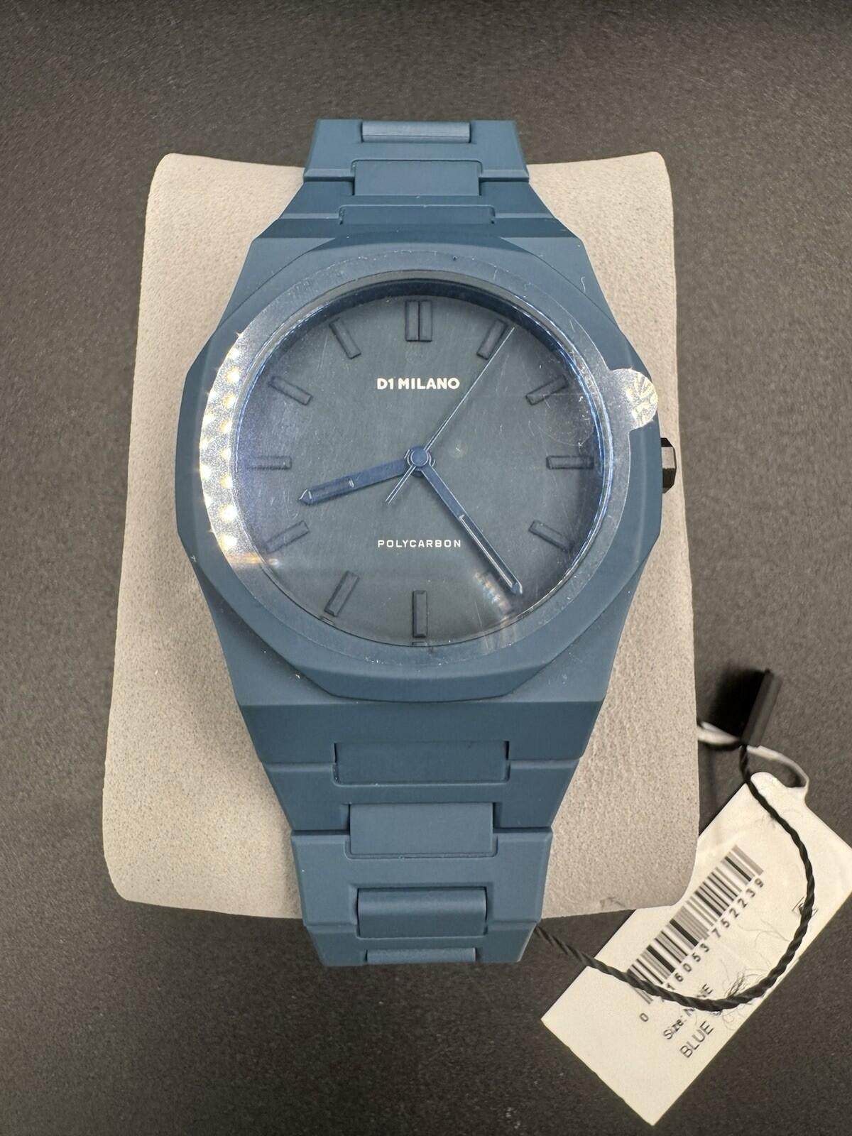 D1 MILANO watch men's PCBJ21 Polycarbon Navy Blue Polycarbonate Brand New Sealed