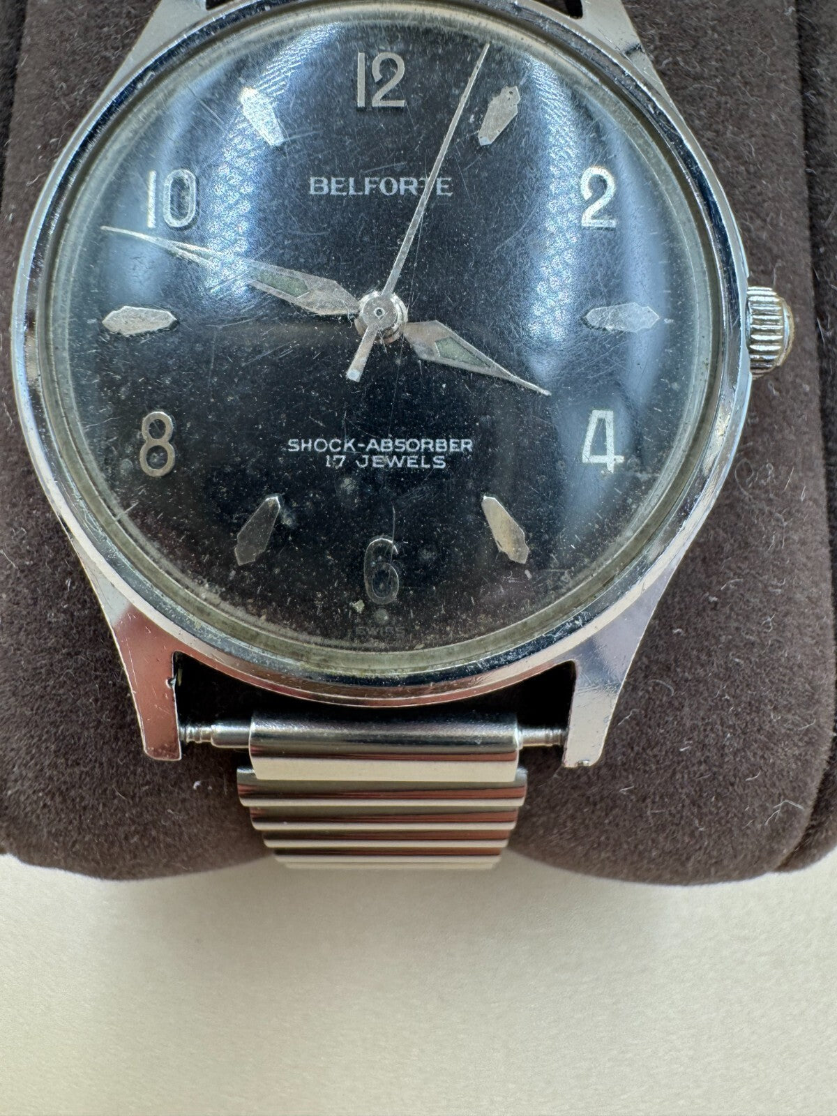Vintage Belforte 17 Jewels Shock-Absorber Swiss mechanical watch Series #9045 G+