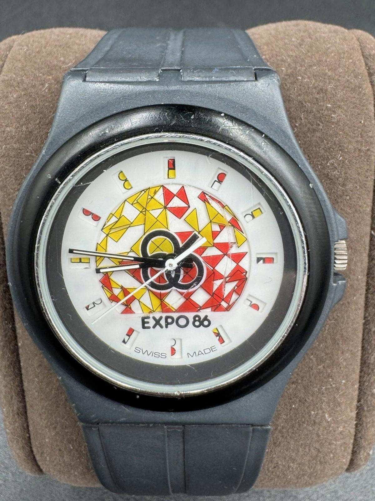 Swatch Expo 86 Quartz Vintage Men’s Watch - Needs Servicing , battery, and band