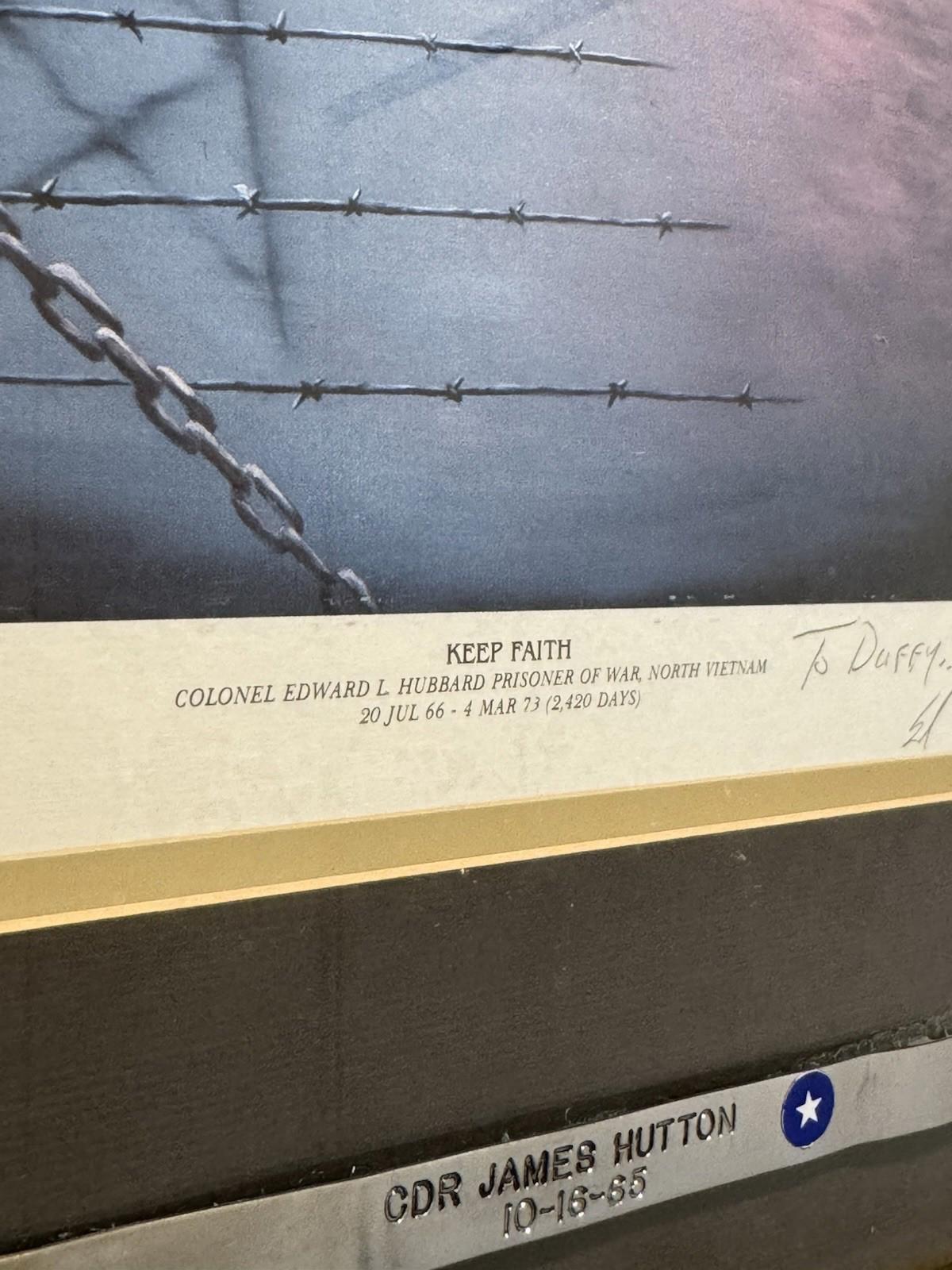 Edward L. Hubbard Keep Faith Signed Duffy Hutton Vietnam POW