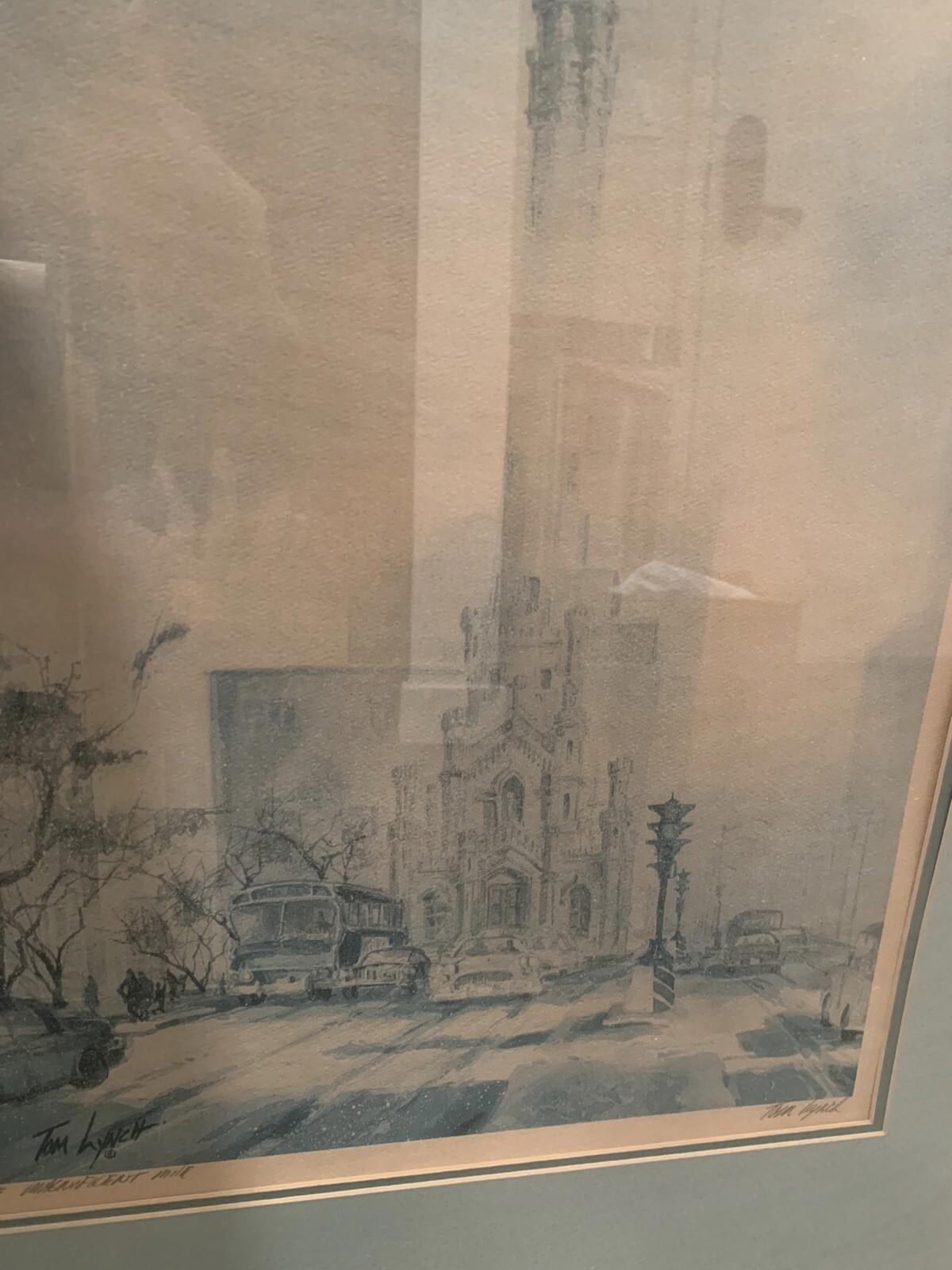 Tom Lynch Framed & Dbl. Matted The Magnificent Mile Chicago