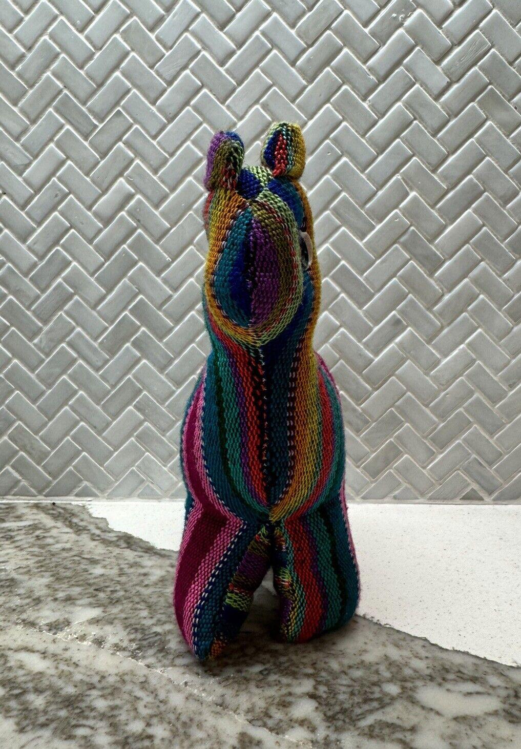 Handmade Guatemalen / Salvadorian Stuffed Camel Toy Striped