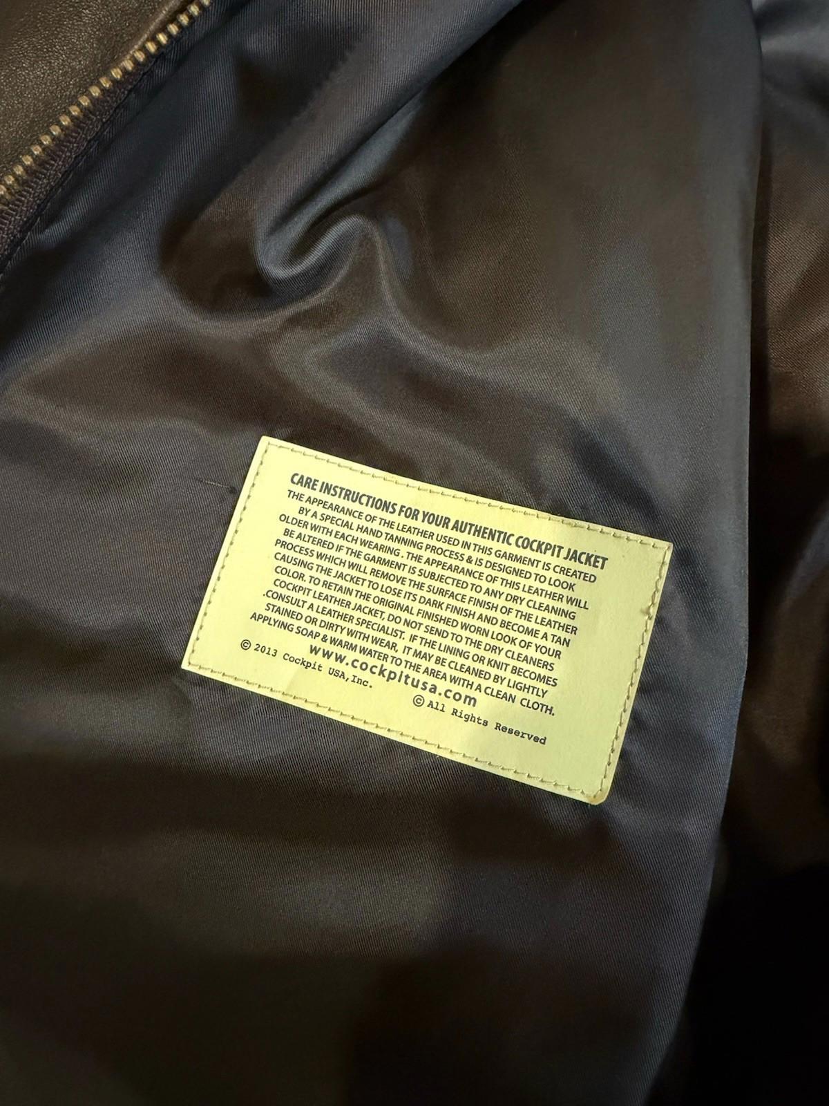 Cockpit USA Type A-2 Leather Bomber Jacket Brown Aviator's Flight Kit No 30-1415