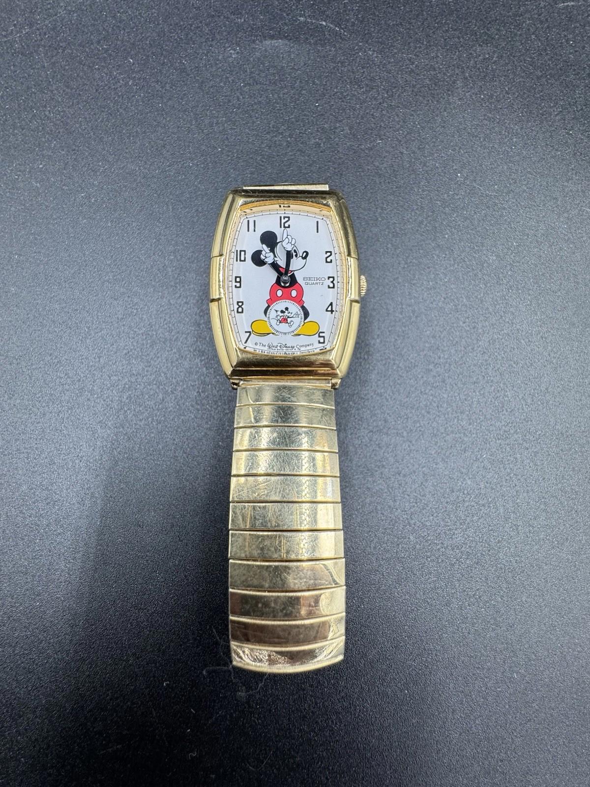 Seiko 80’s Vintage Mickey Mouse Watch 2K03-5019 Twist-O-Flex with New Battery VG