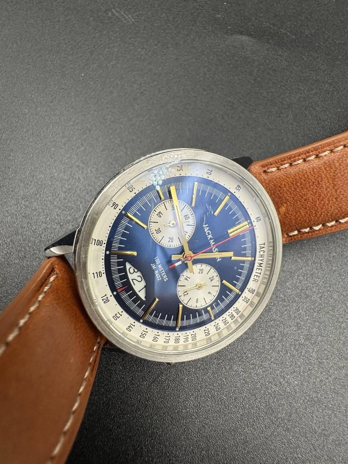 Exquisite JACK MASON Racing Chronograph Quartz Men's Watch JM-R402-006 Tachymete