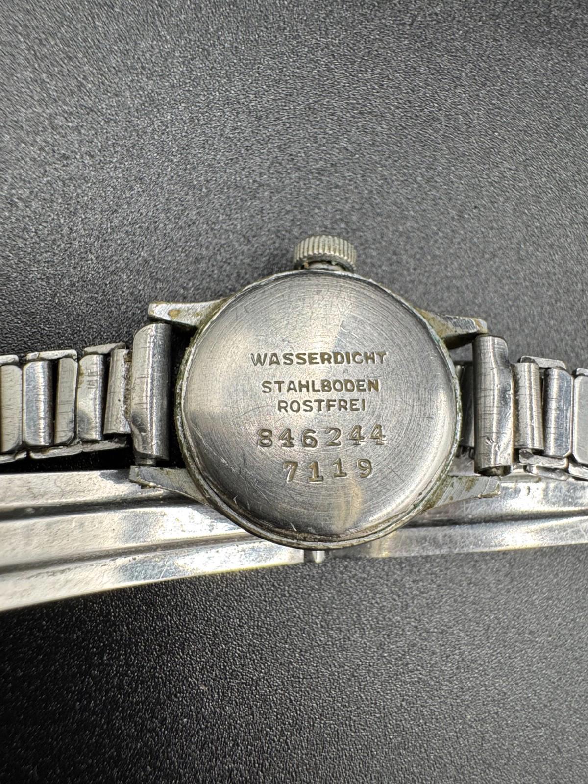 Vintage Eloga Waterproof Swiss Watch AS 964 15 Jewels Manual Wind Copper Dial VG