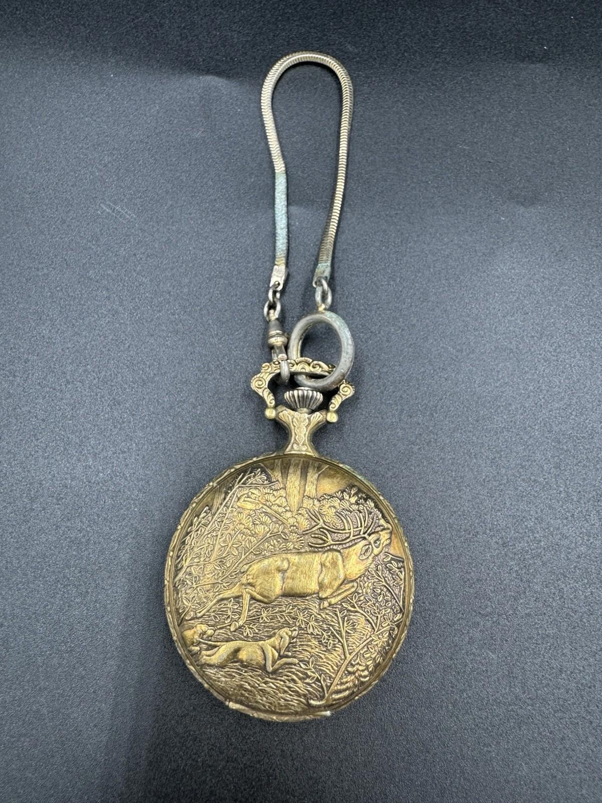 Vintage Delaware Pocket Watch 17 Jewels Swiss Fashiontime Hunter Case Non-Runnin