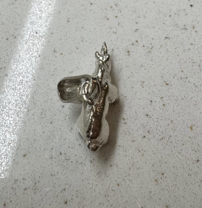 .925 Sterling Silver 3-D RHINOCEROS CHARM Rhino Africa .925