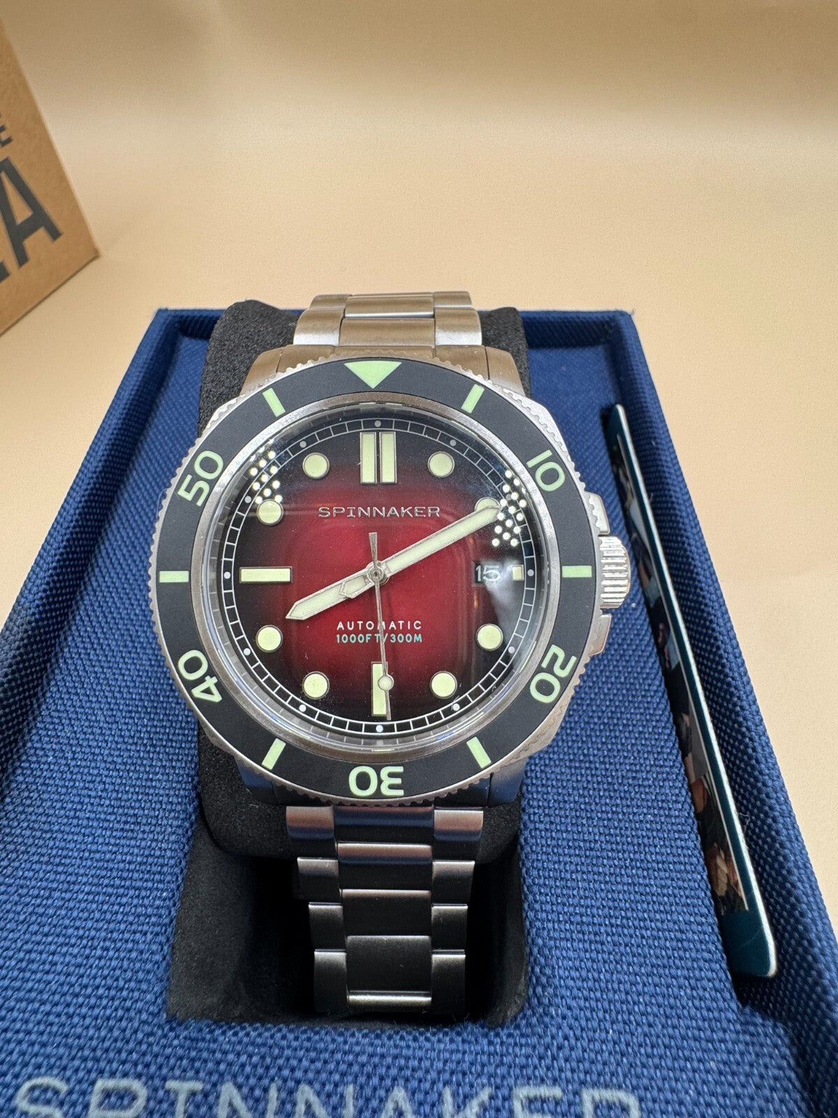 Spinnaker Hull Diver Stainless Steel 42mm Japanese Automatic 300m Full Kit Watch
