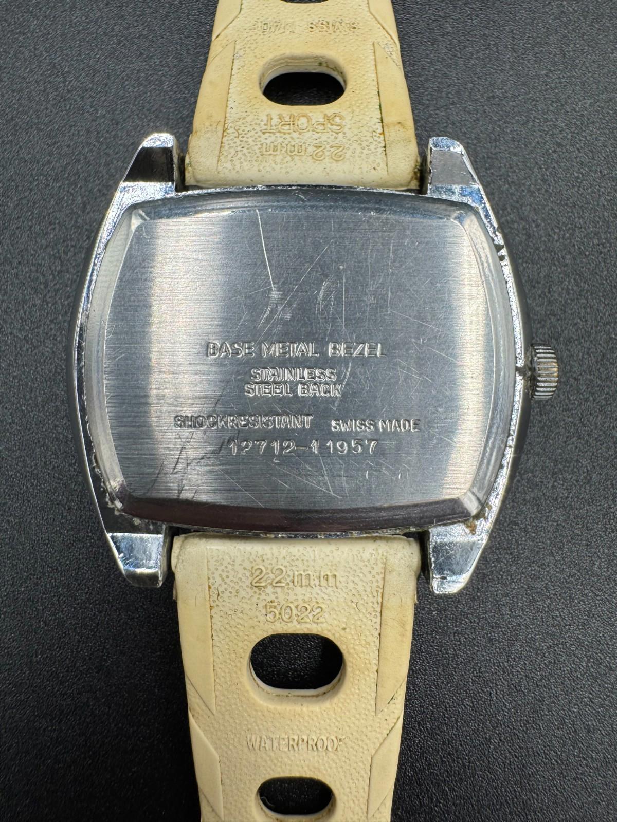 Rare Vintage Lucerne Digital Jumping Hour Swiss Mechanical Watch 1970s Not Workn