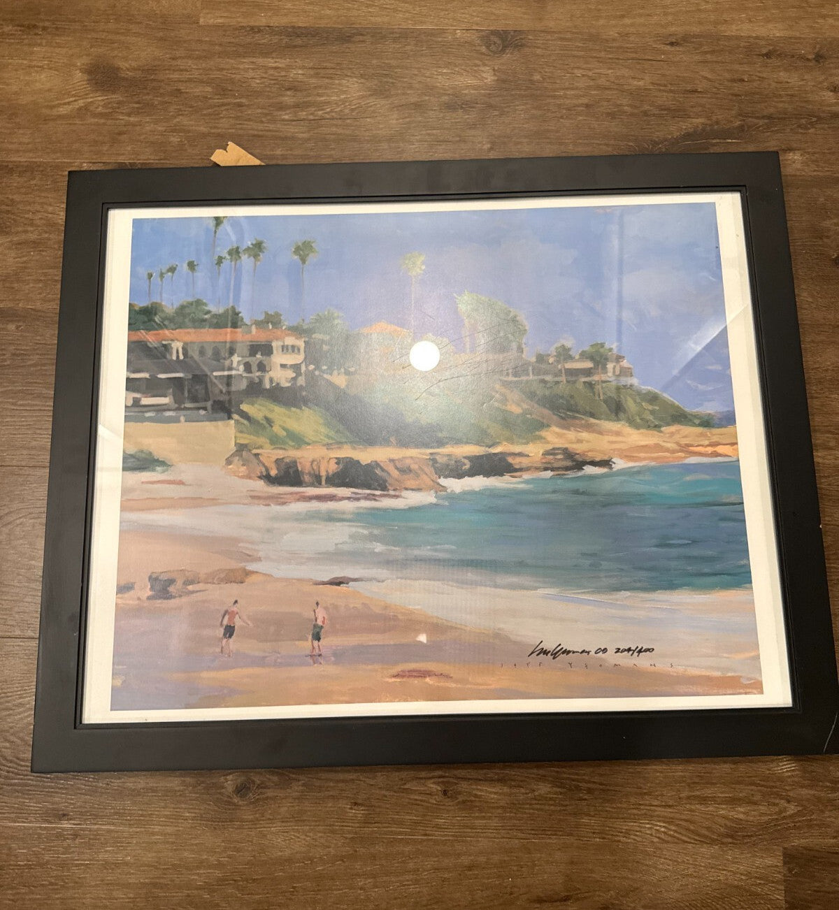 Jeff Yeomans Signed Print 204/400 La Jolla California Beach Framed San Diego Art