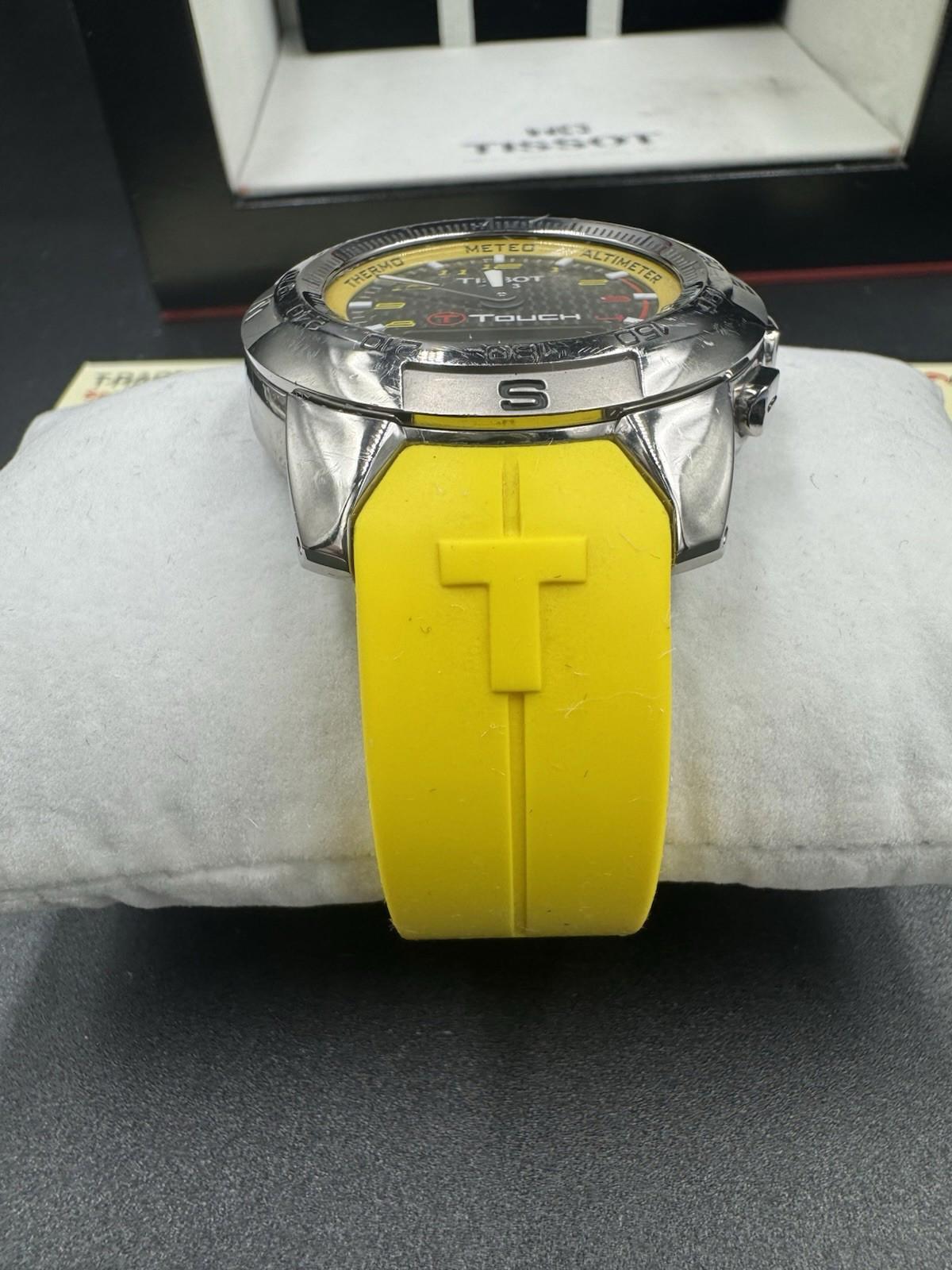 Tissot T-Touch NASCAR Special Edition Titanium Case Yellow Rubber Band with box