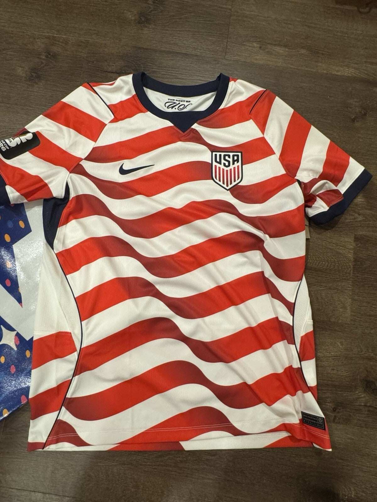 Authentic 2026 World Cup Nike USA USMNT Stadium Replica Jersey WC Patch Large +