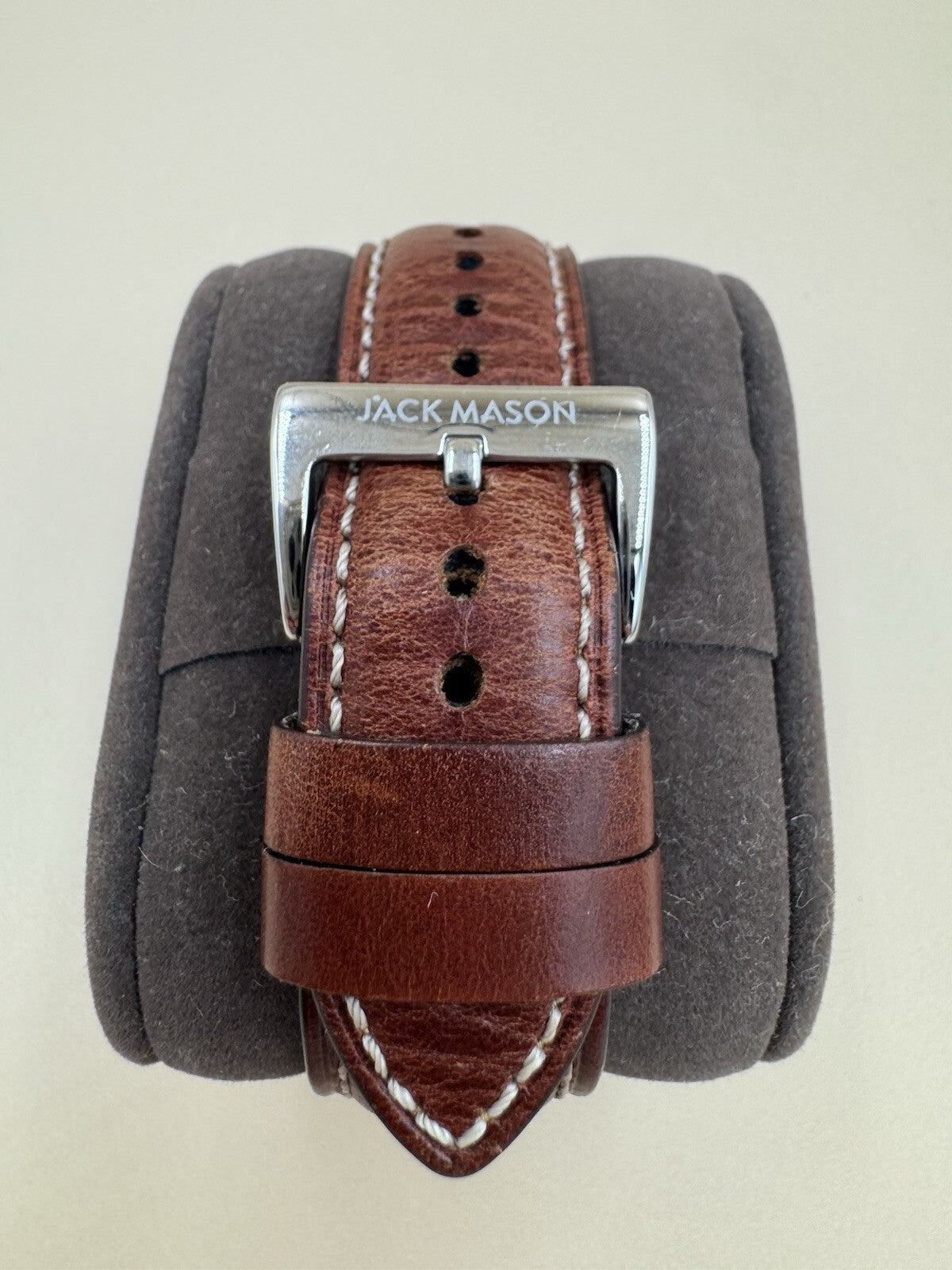 Jack Mason Pursuit Aviator JM-A101-004 | Black Dial Brown Original Leather Band