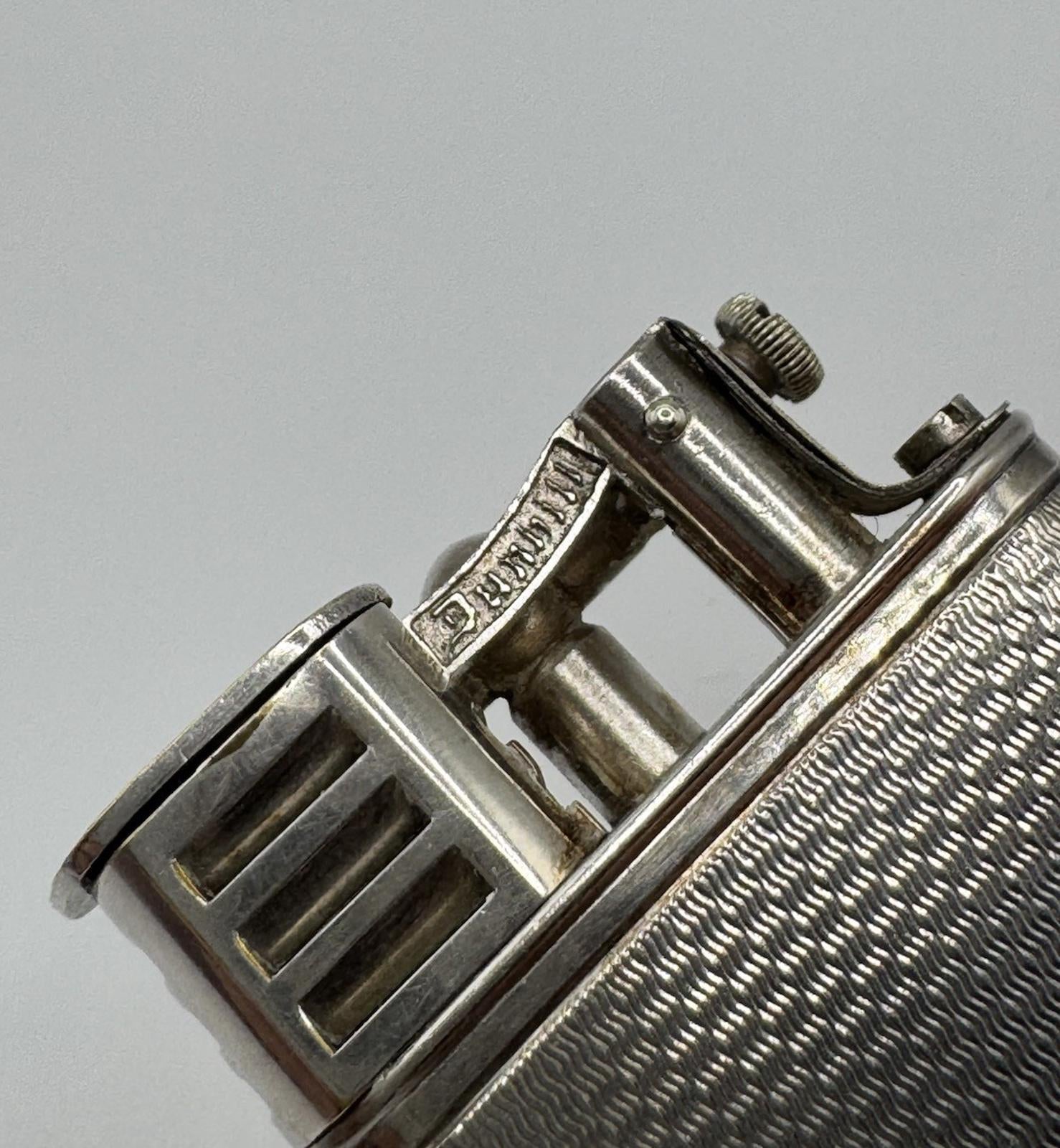 Vintage Dunhill Lift Arm Petrol Lighter - Silver Circa 1920