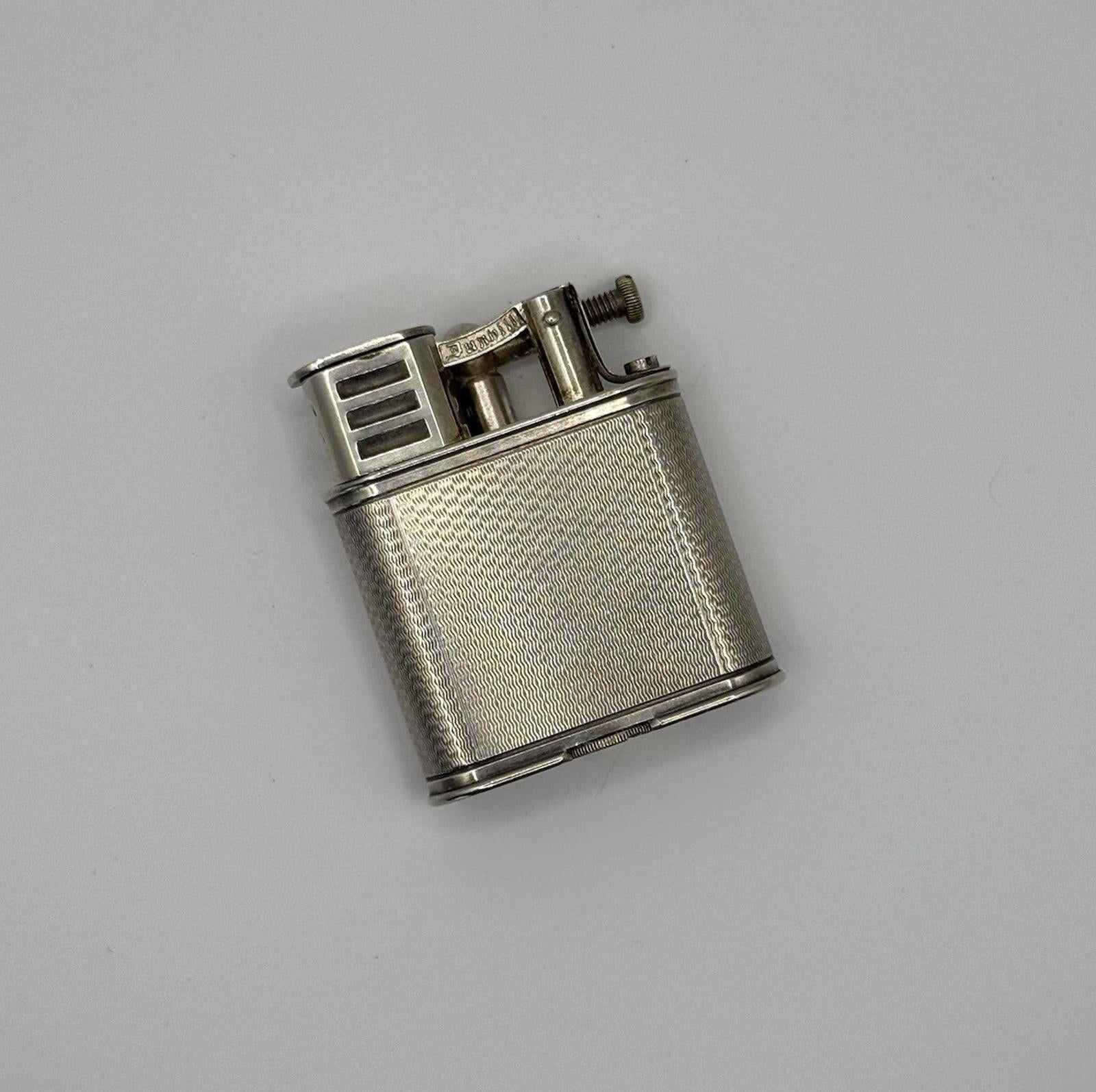 Vintage Dunhill Lift Arm Petrol Lighter - Silver Circa 1920