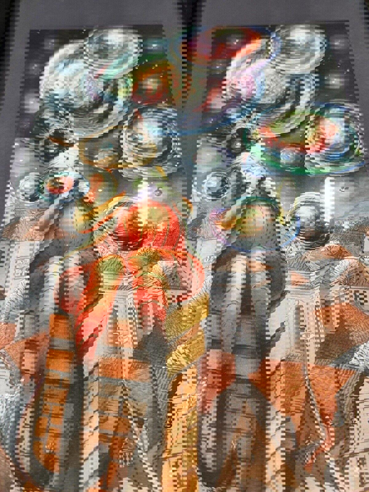 Sokolova Nadezhda Painting Handmade Silk Cat daydreamin fish