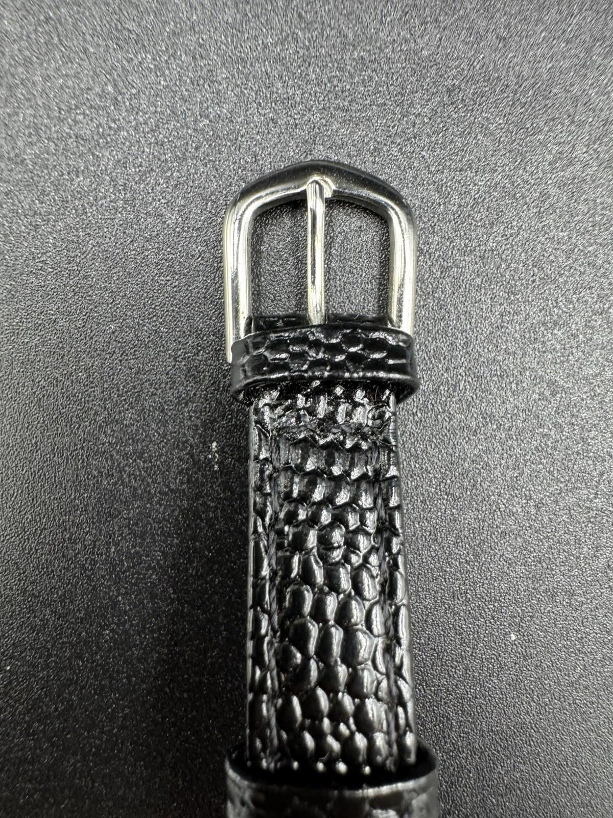 Vintage Collezio Ladies Quartz Watch Gold Dial Black Lizard Strap Japan Movement