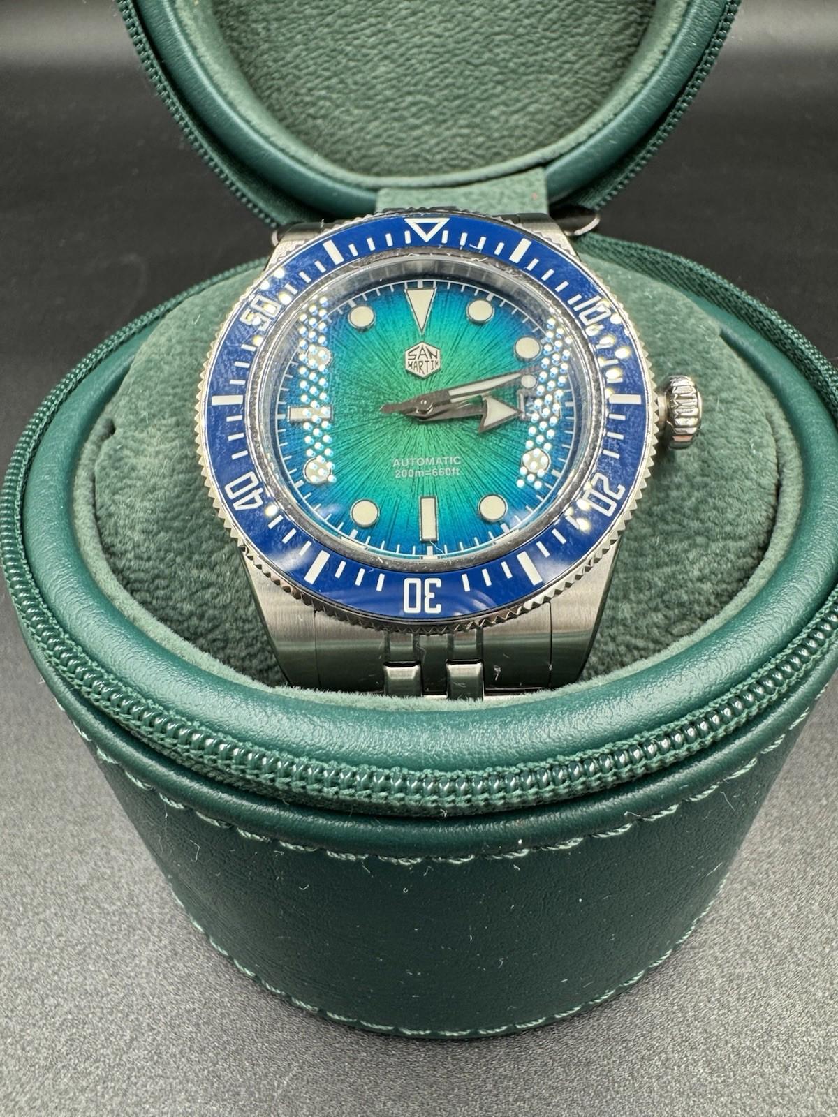 SAN MARTIN SN0148-G Miyota 9015 Automatic Gradient Dial 40mm 20ATM Diver's Watch