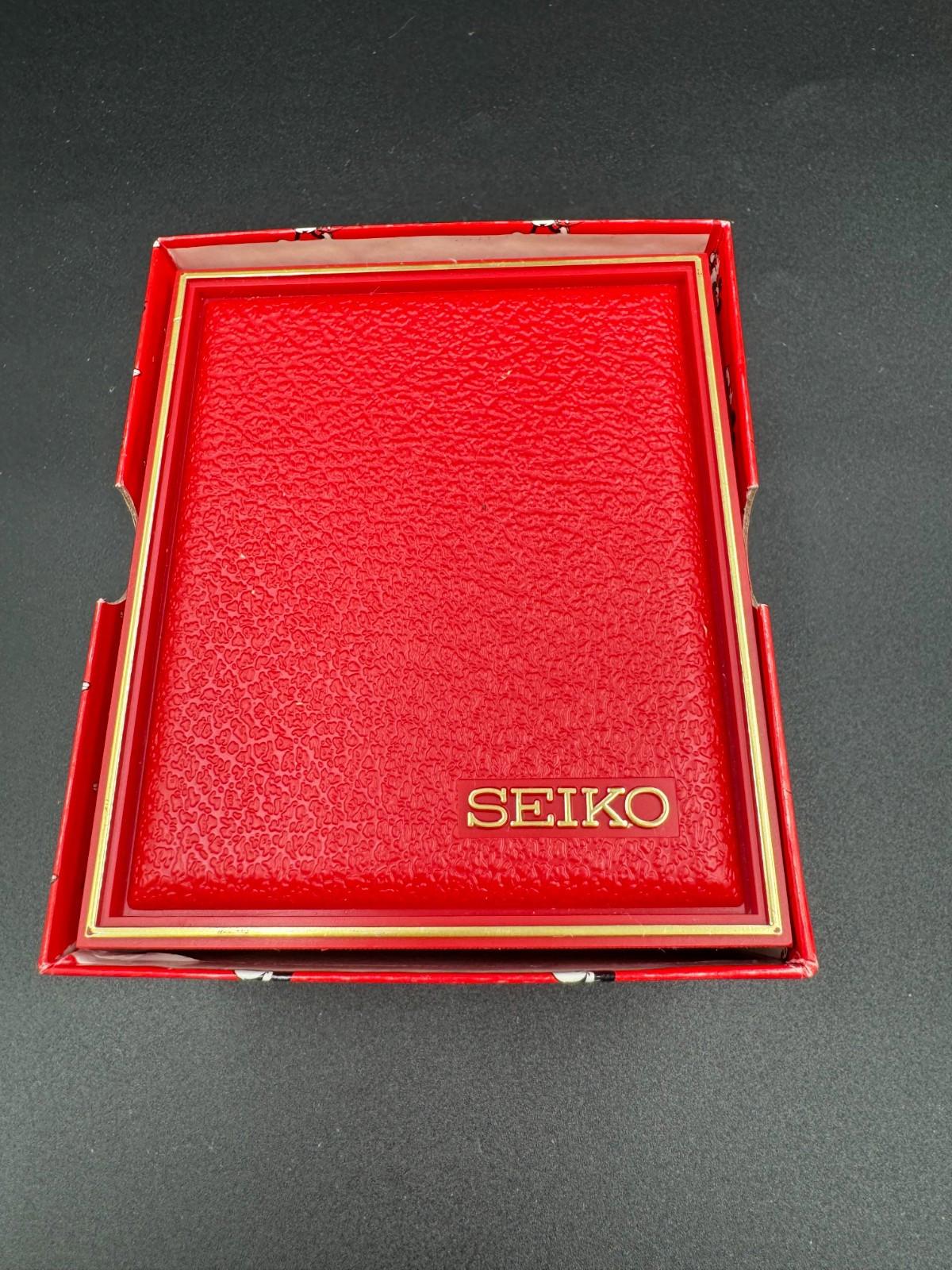 Classic 80's Mickey Mouse Face Leather Strap Watch Japan 2K02-5019 Seiko Quartz