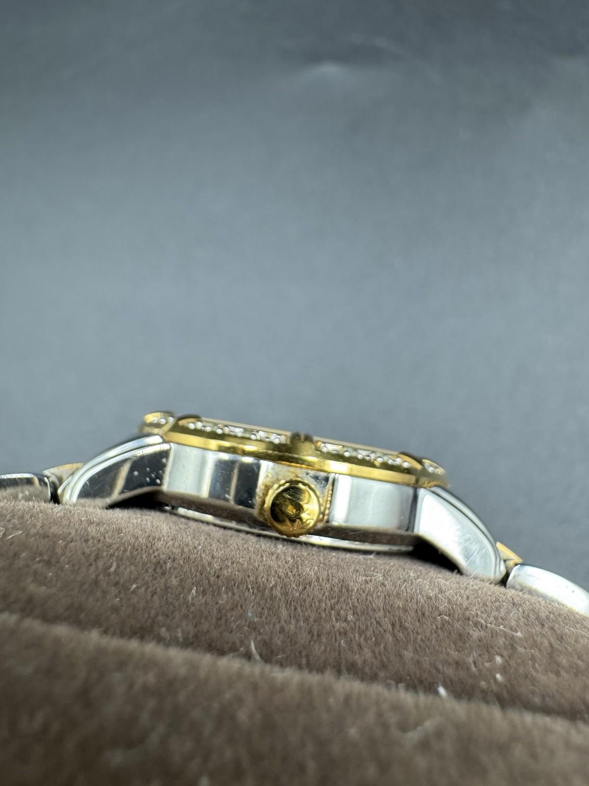Bulova Watch Women 26mm Silver Gold Tone 98R107 MOP Diamond with New Battery VG