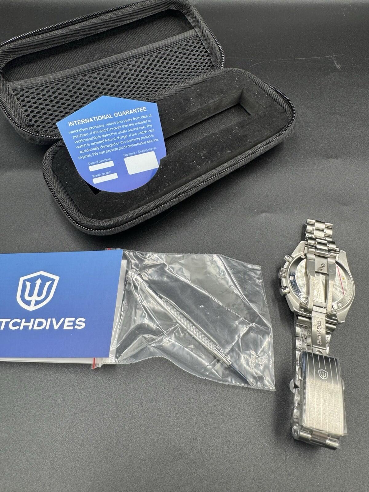 Watchdives Racing VK63 Mecaquartz Chronograph 40 MM Full Kit w/ Box & Papers NM