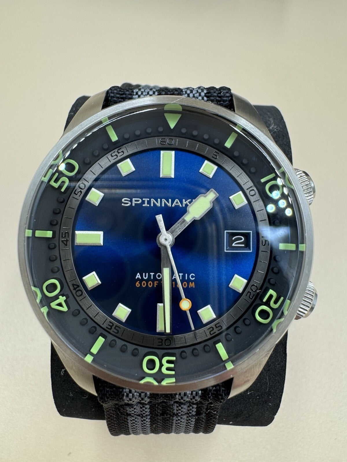 Spinnaker Bradner Stainless Steel Case Blue Dial Men's Watch SP-5062 Very Good C