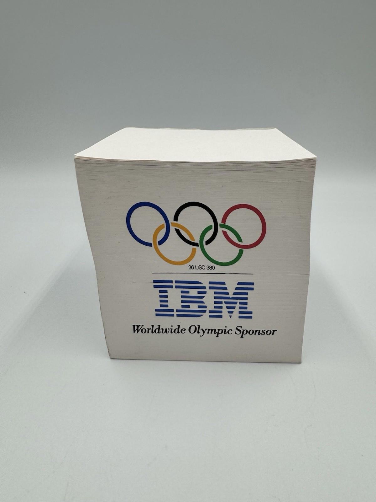 IBM Olympic Worldwide Sponsor Memo Cube Notepad Squares