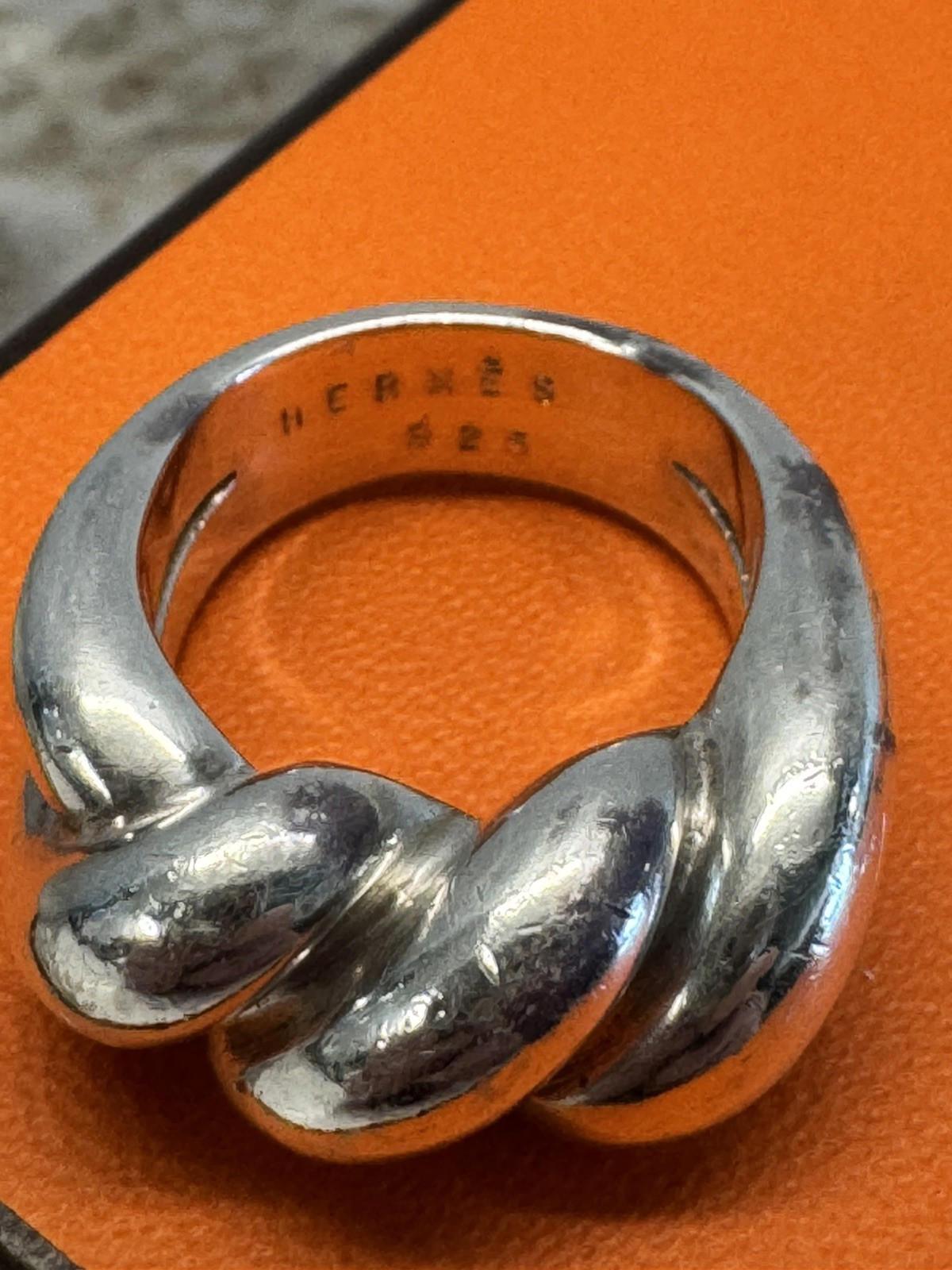 Hermes Paris Ring Torsade - US Size 7.5 - SV925 - Used - VG