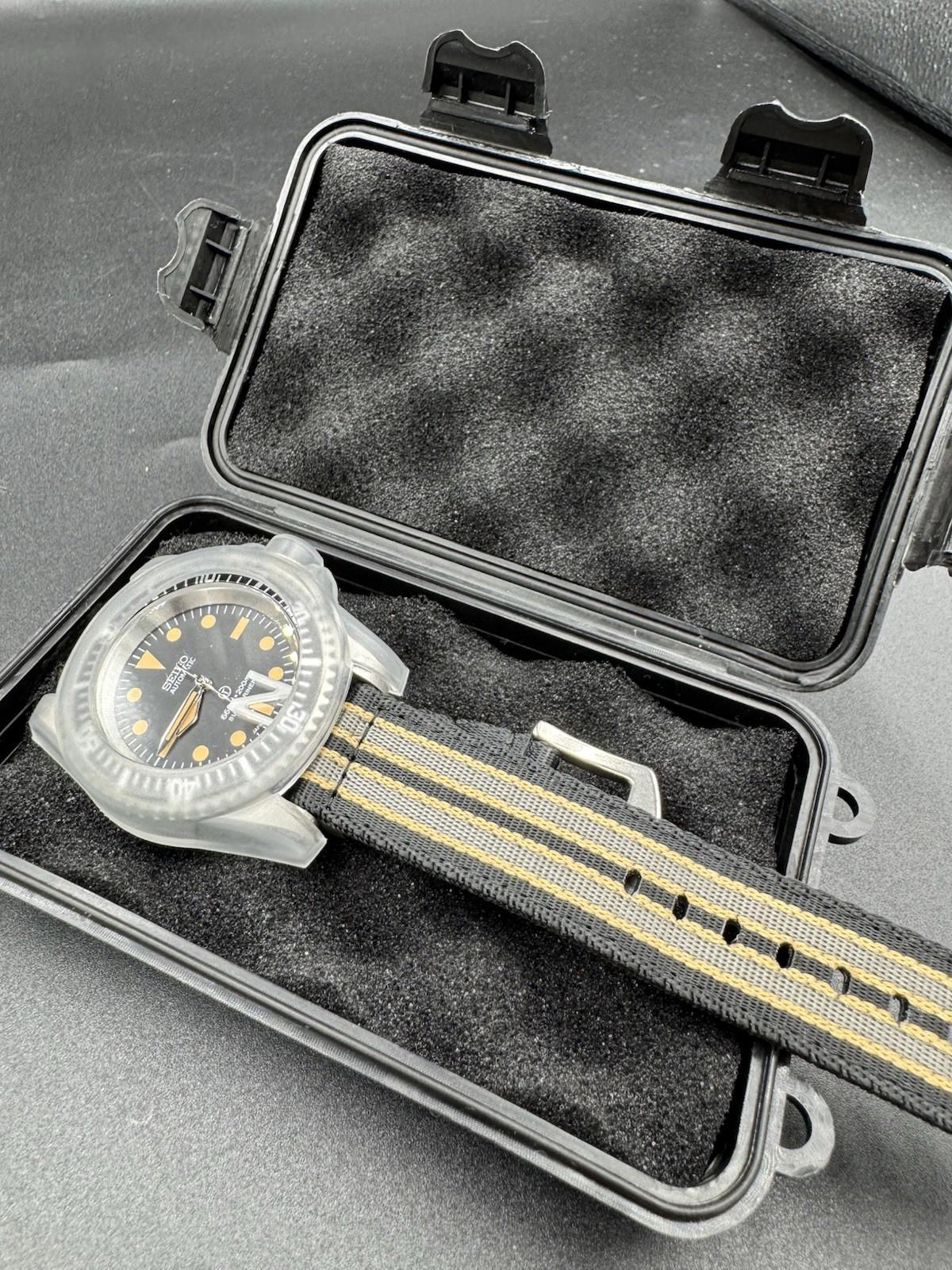Brand New Black Seiko MODified Automatic Sub Men’s Watch 40mm NH35 Built In USA