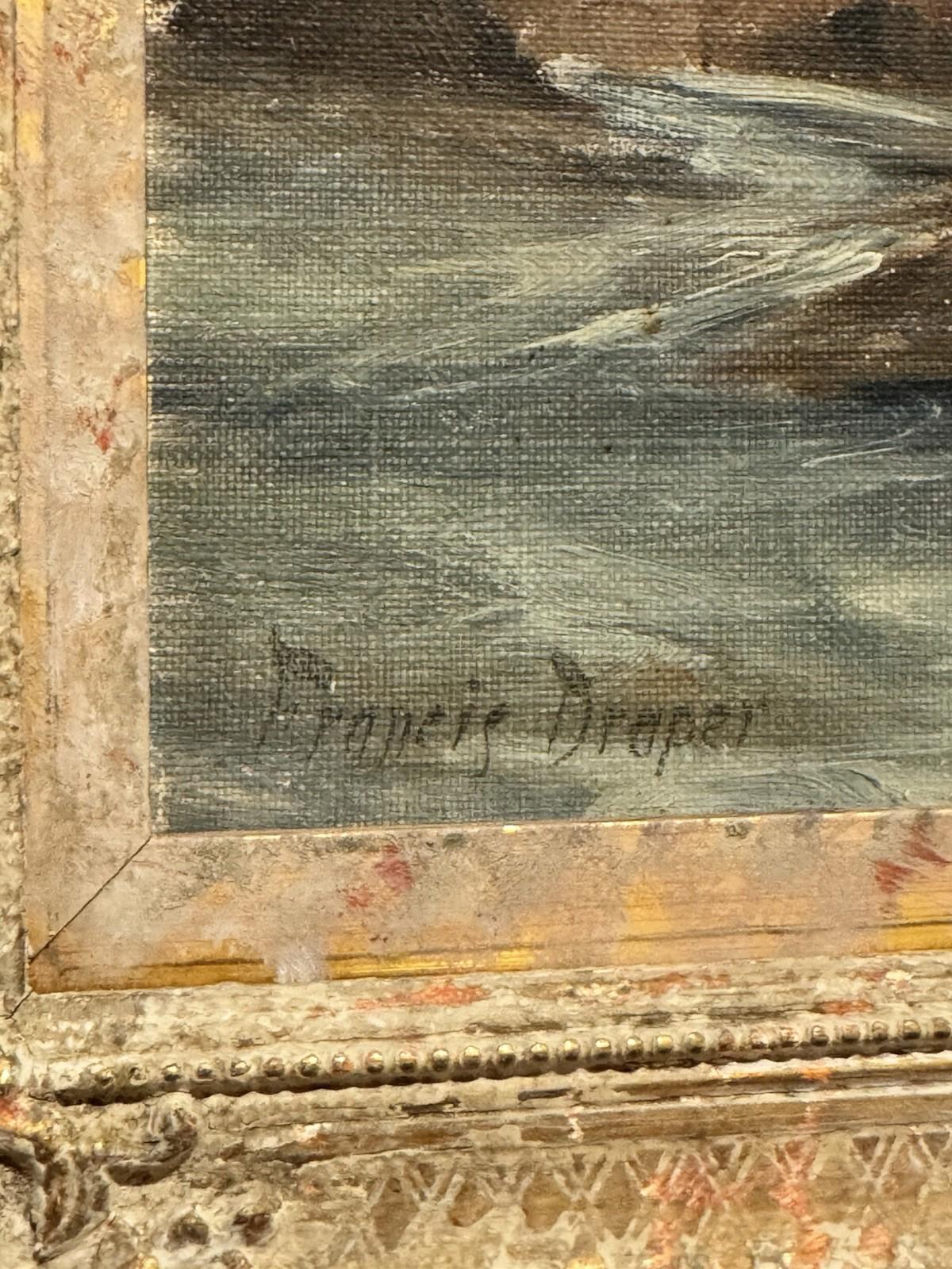 Francis Draper Signed Impressionist Seascape Oil Painting CA