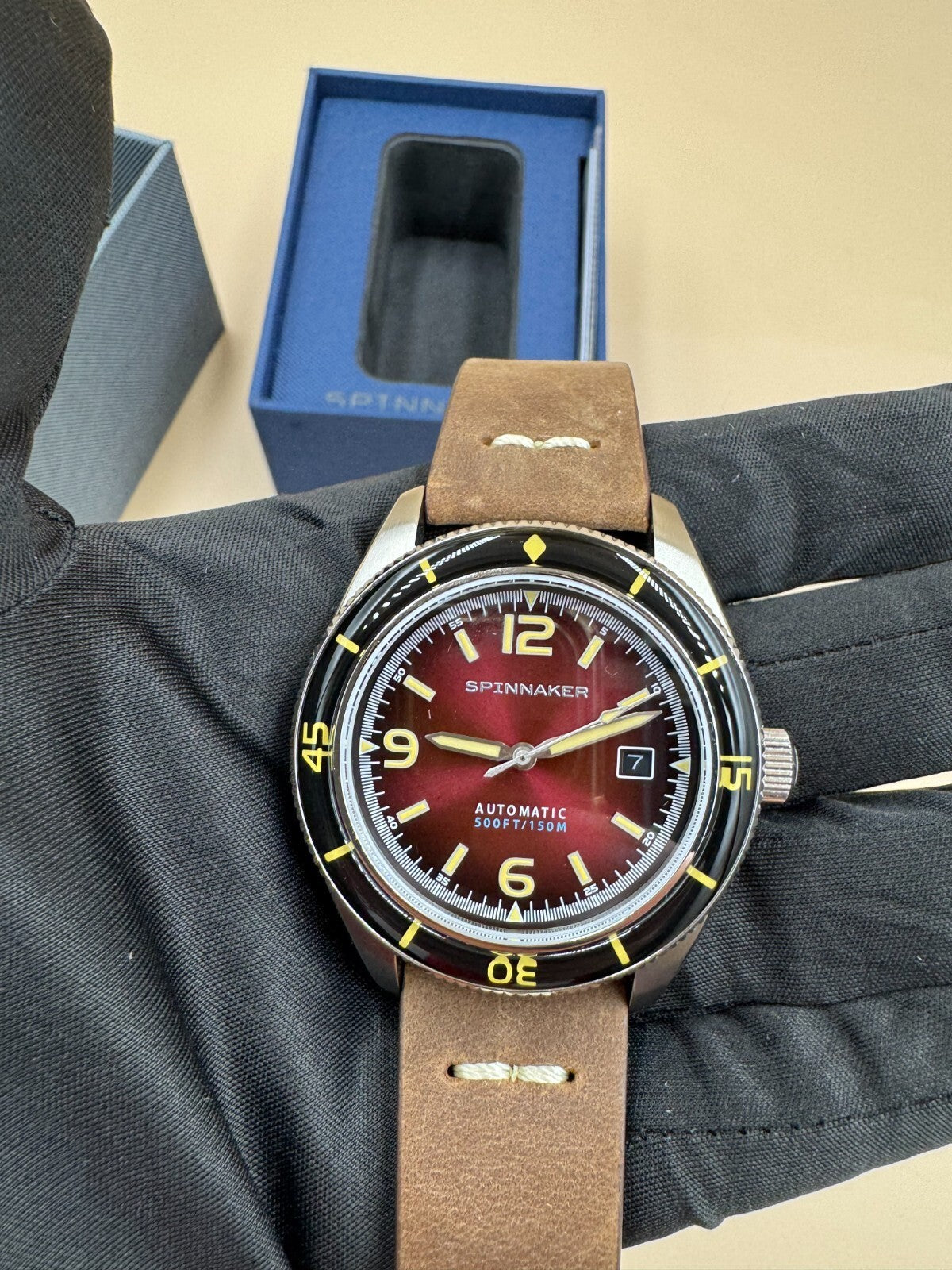 Spinnaker Fleuss Automatic Red Dial Stainless Steel Mens Watch SP-5055-07 - New
