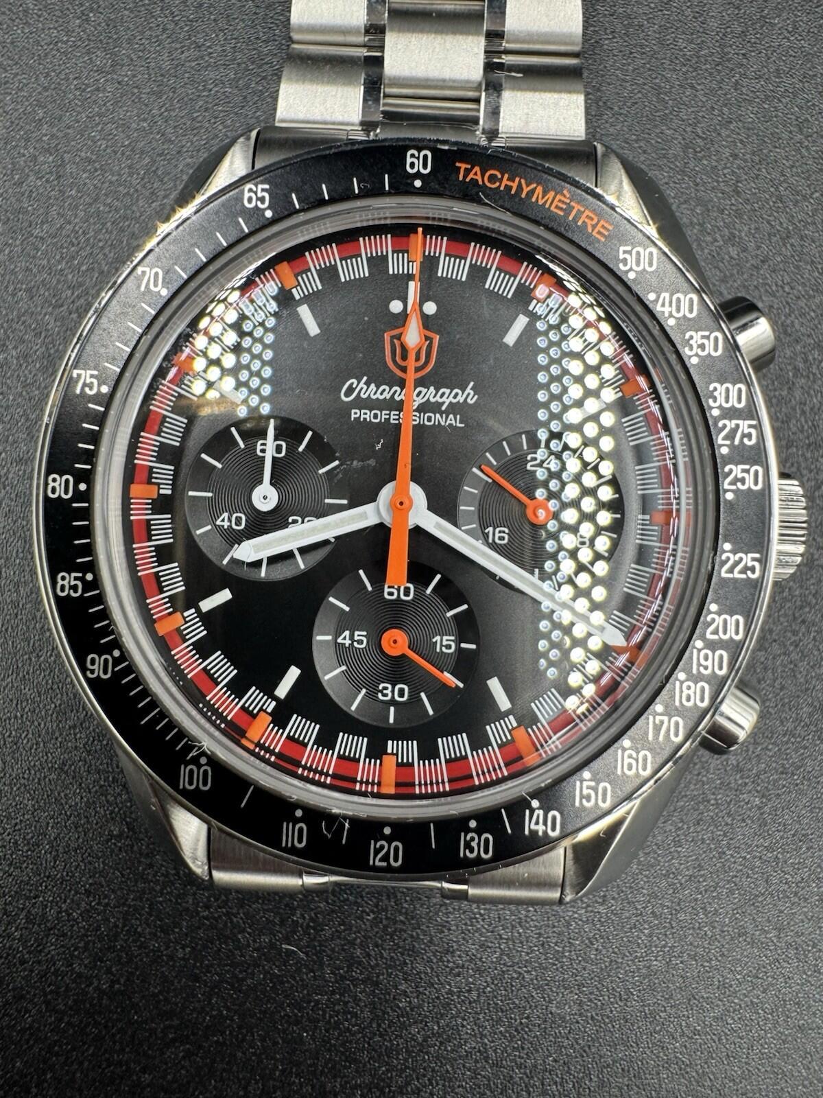 Watchdives Racing VK63 Mecaquartz  Chronograph 40 MM Full Kit w/ Box & Papers NM