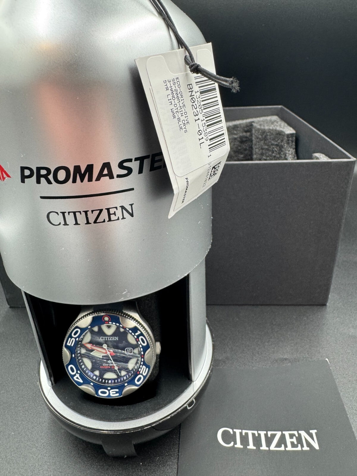 CITIZEN PROMASTER MARINE BN0231-01L Eco-Drive Diver's Watch 200m Orca Blue Used